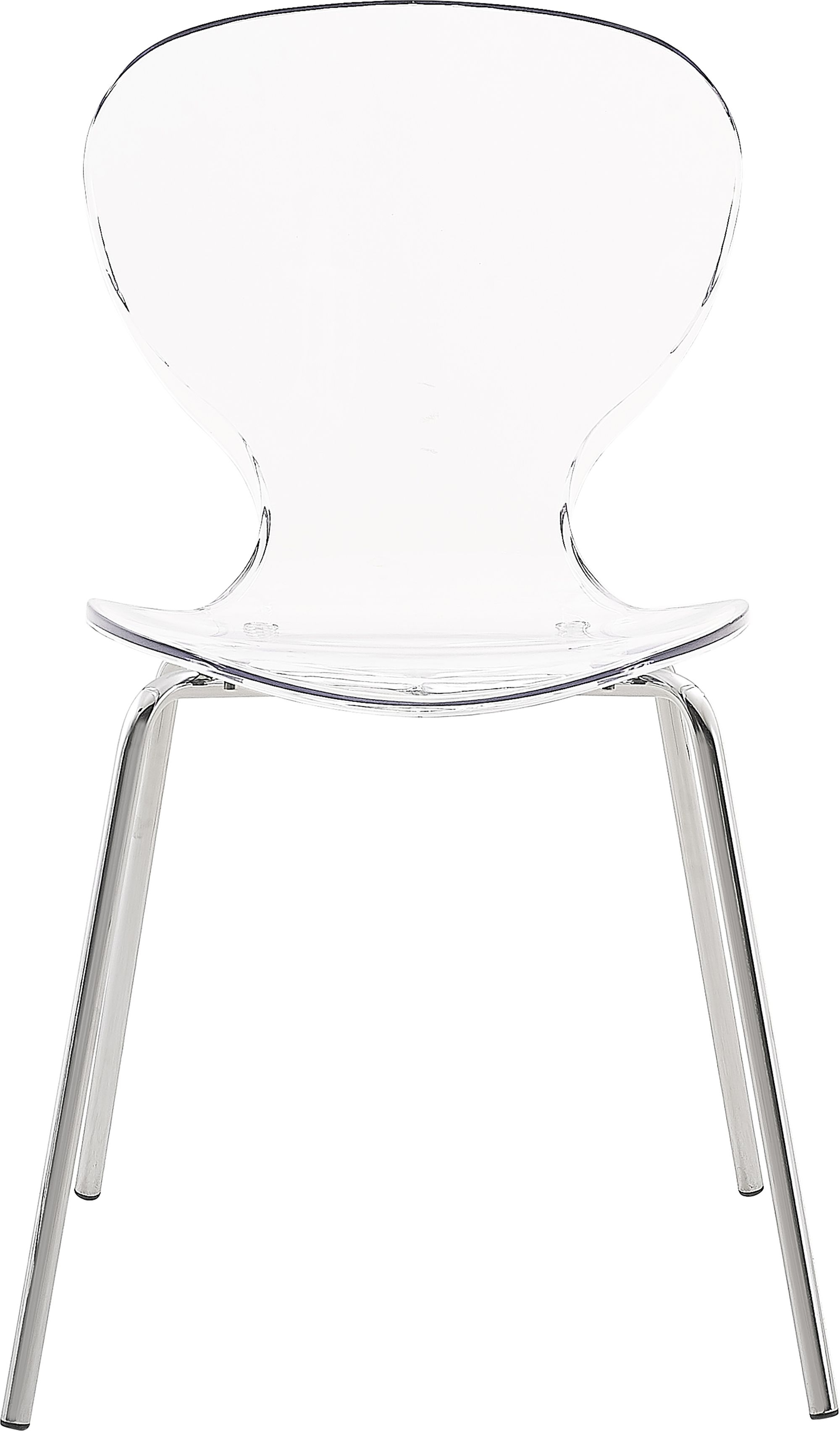 Clarion Polycarbonate Dining Chair with Metal Frame