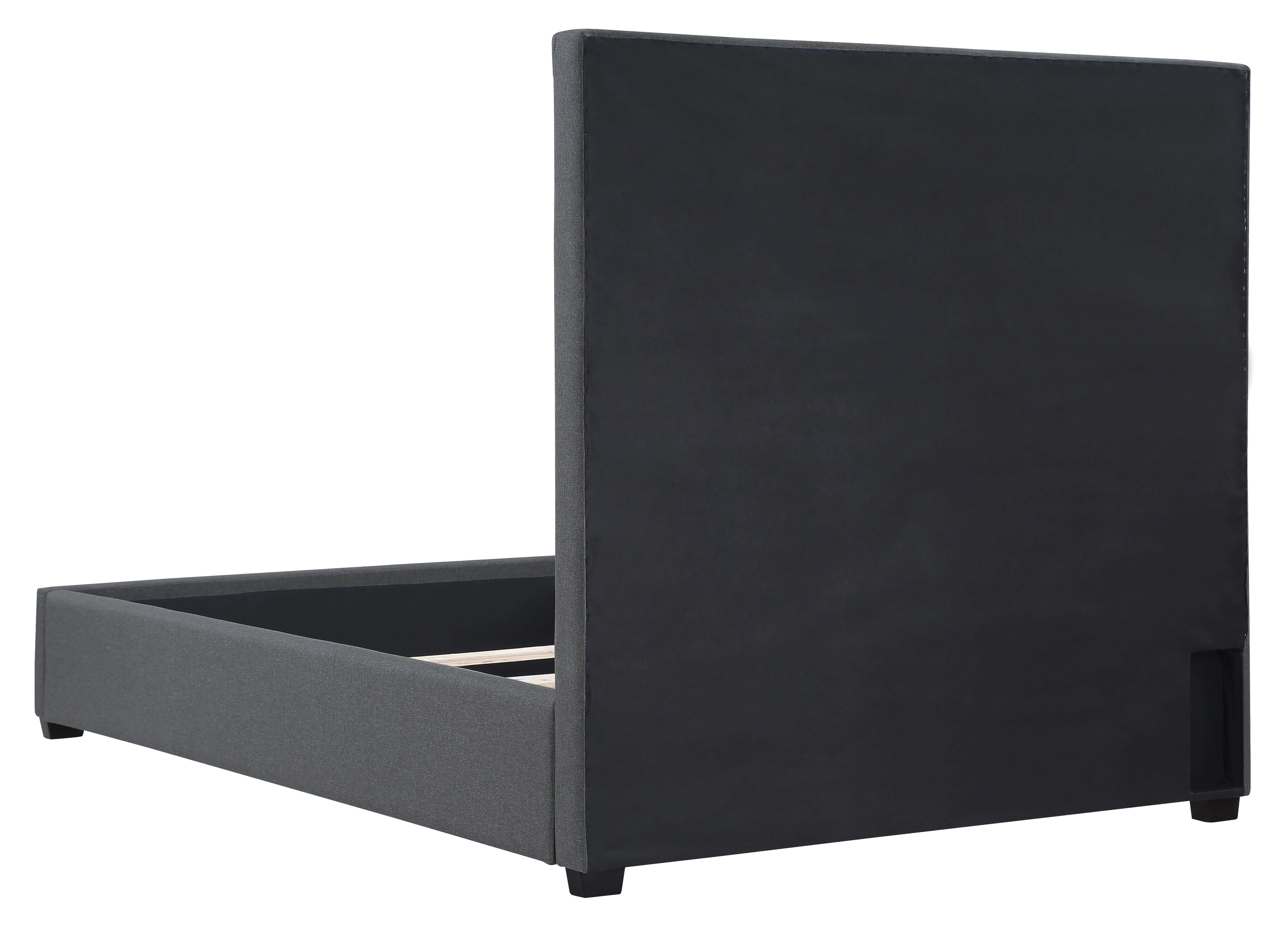 Bowfield Fabric Bed w/Nailhead Trim, Eastern King Size
