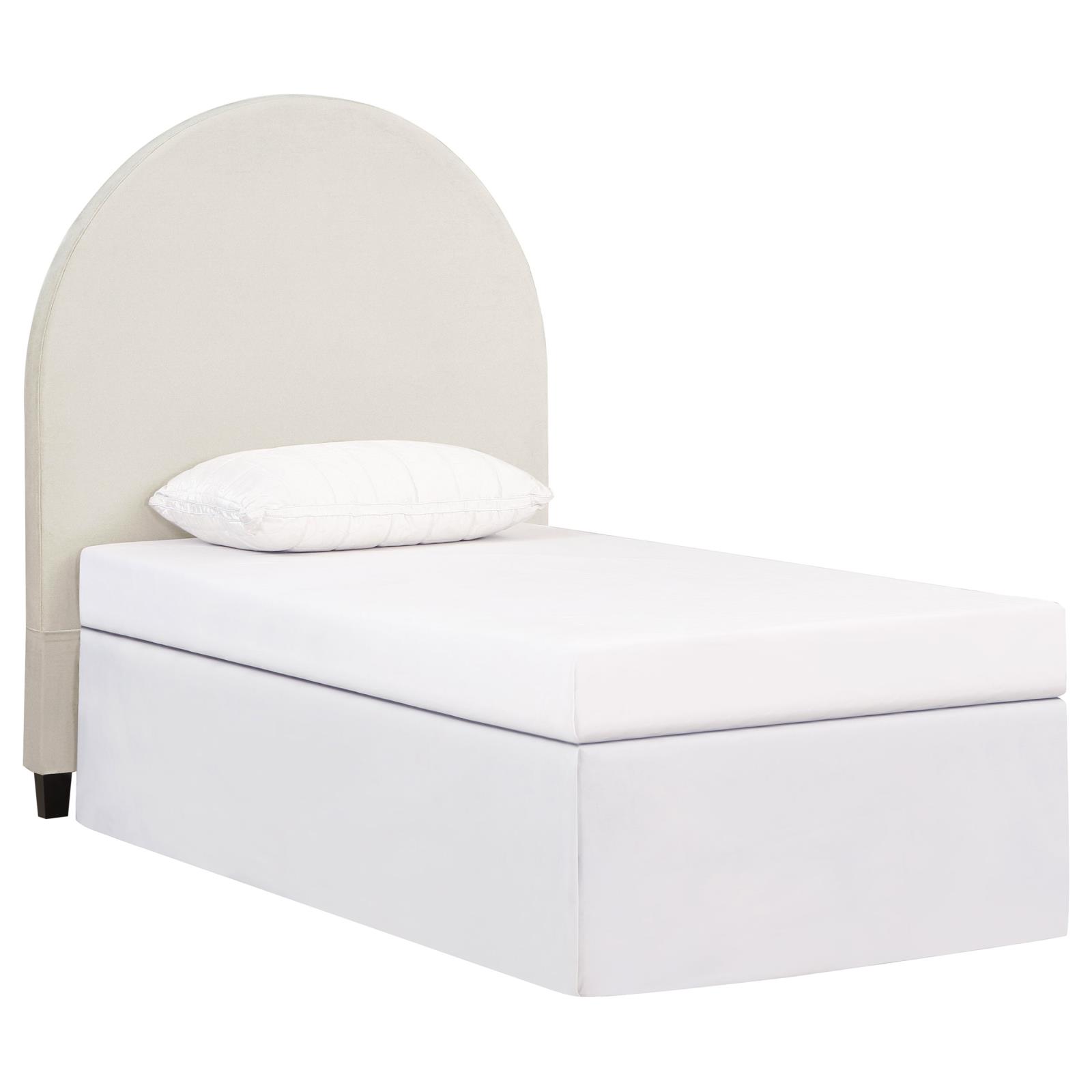June Velvet Upholstered Arched Headboard, Twin Size