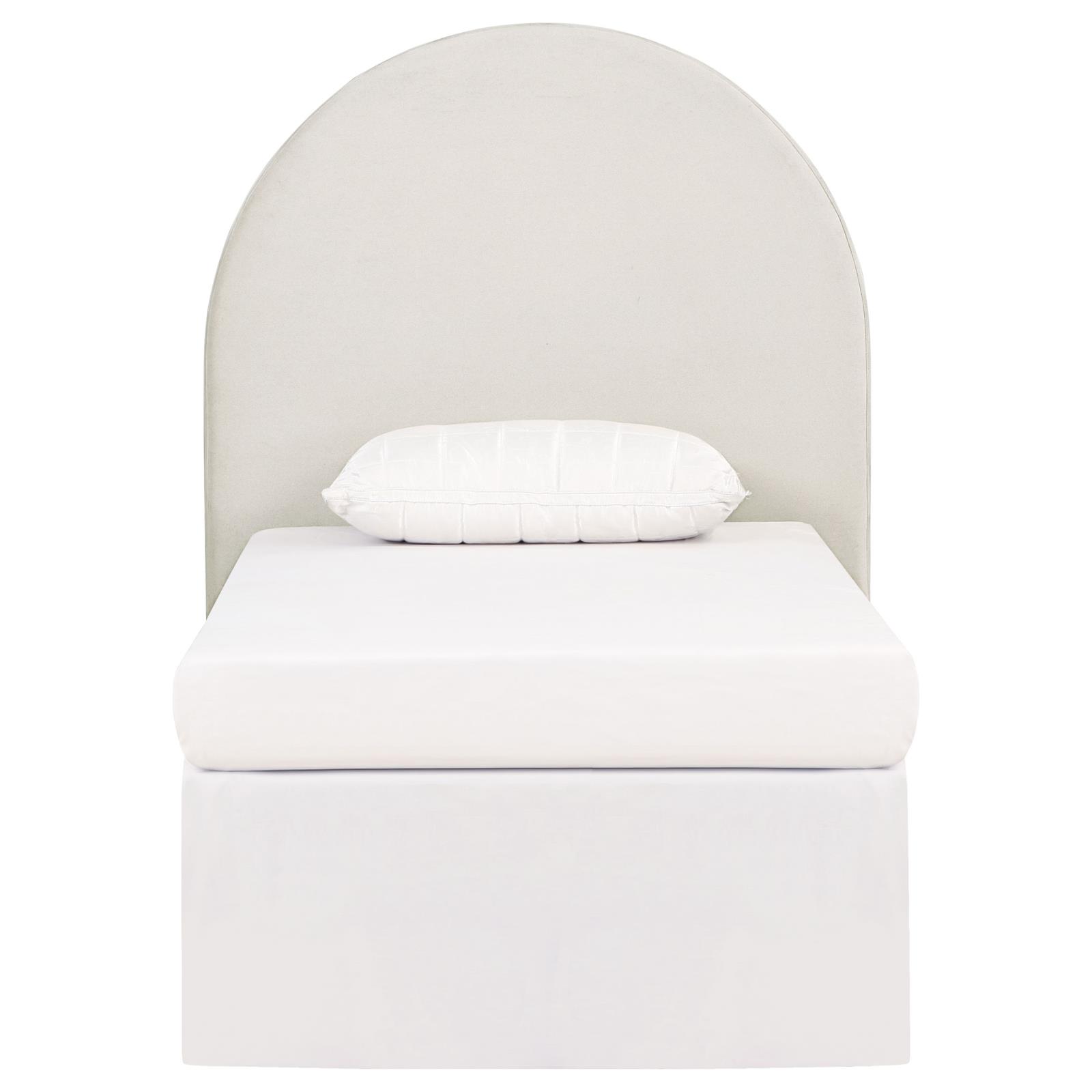 June Velvet Upholstered Arched Headboard, Twin Size