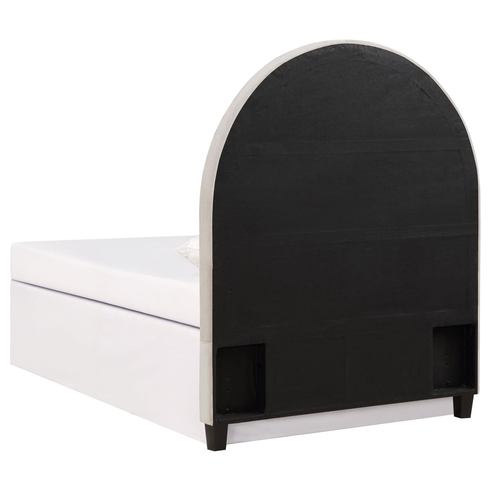 June Velvet Upholstered Arched Headboard, Twin Size
