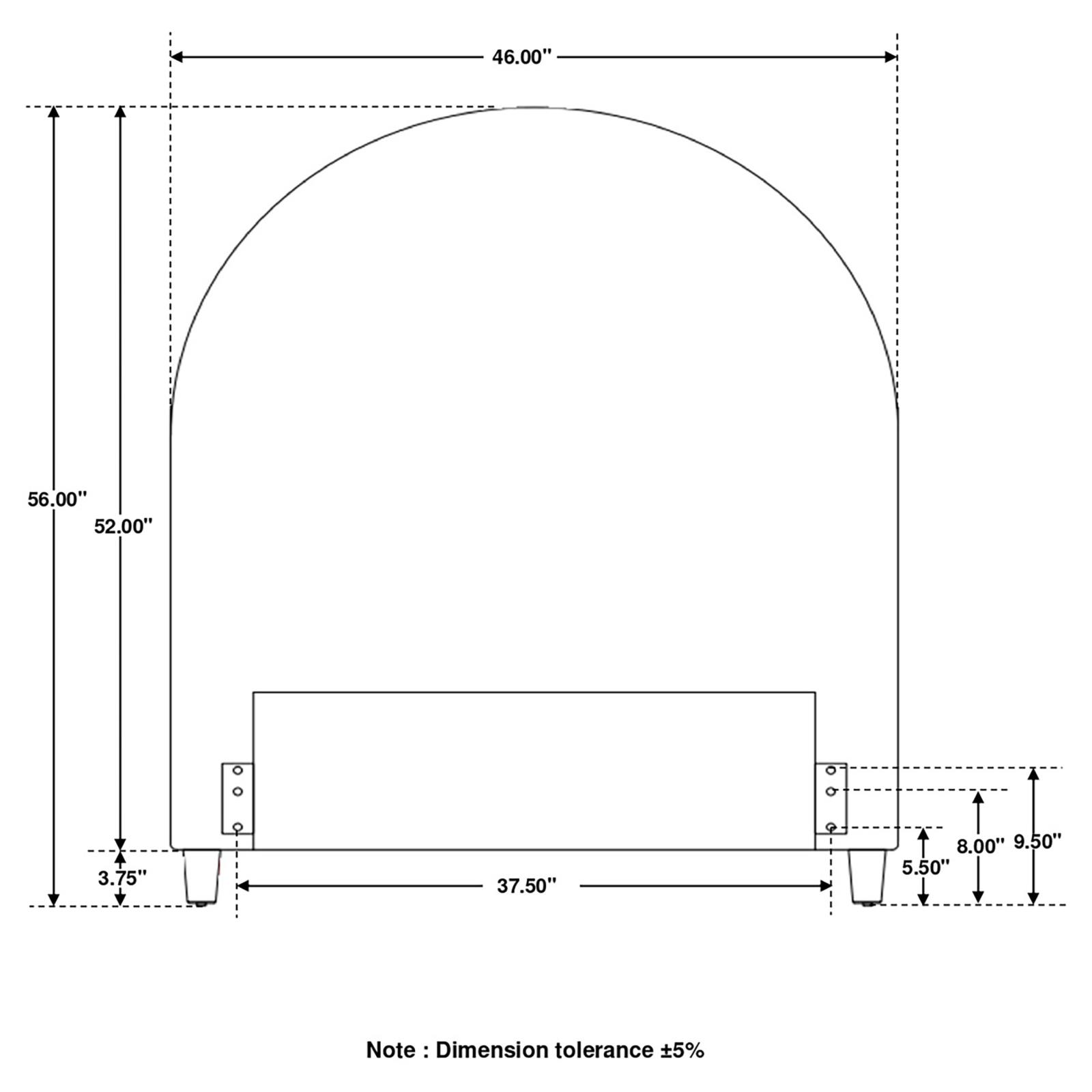 June Velvet Upholstered Arched Headboard, Twin Size