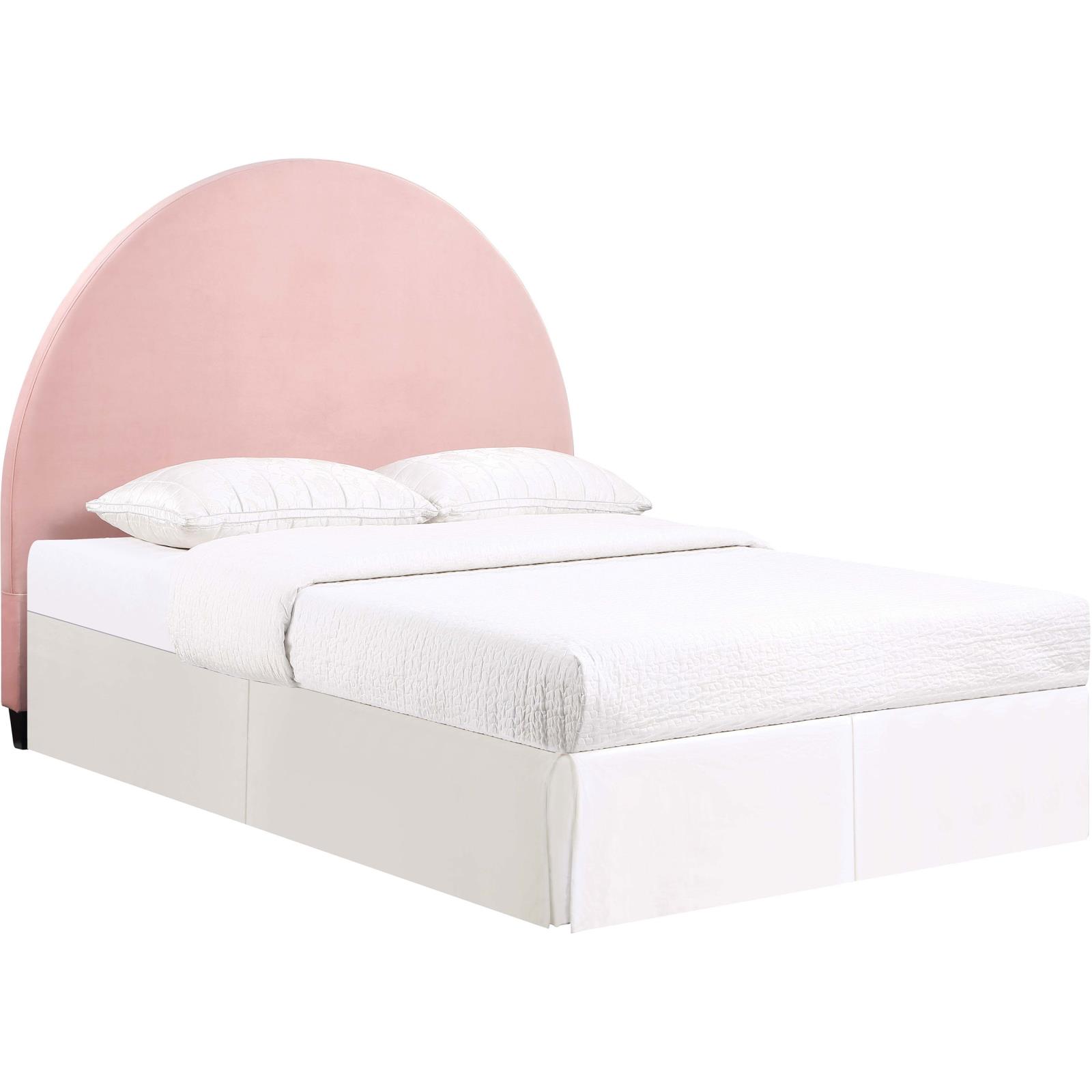 June Velvet Upholstered Arched Headboard, Queen/Full Size