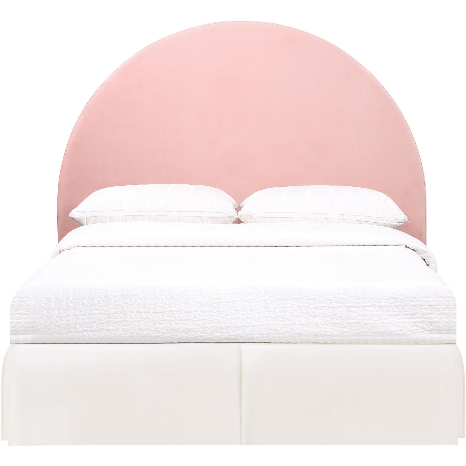 June Velvet Upholstered Arched Headboard, Queen/Full Size