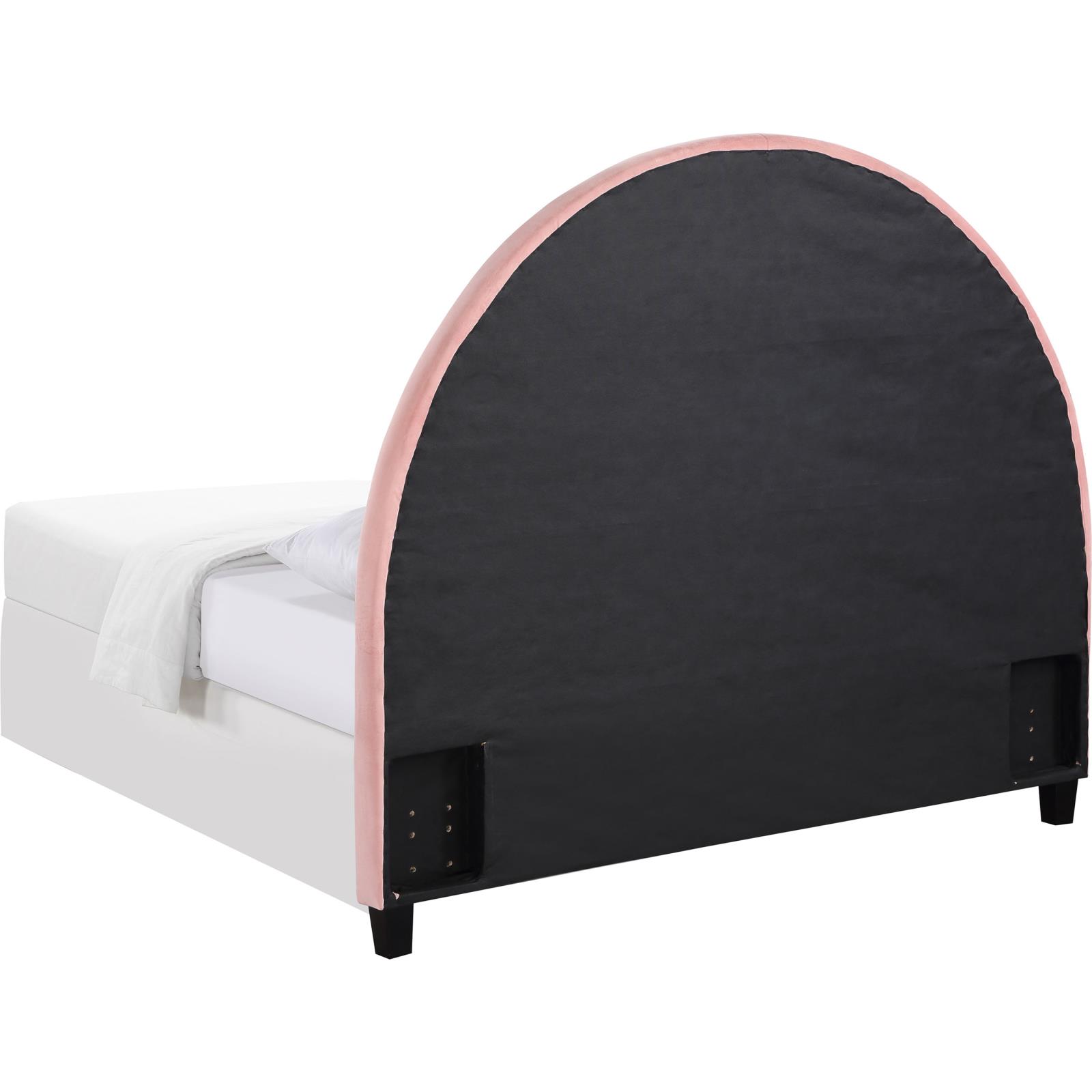 June Velvet Upholstered Arched Headboard, Queen/Full Size