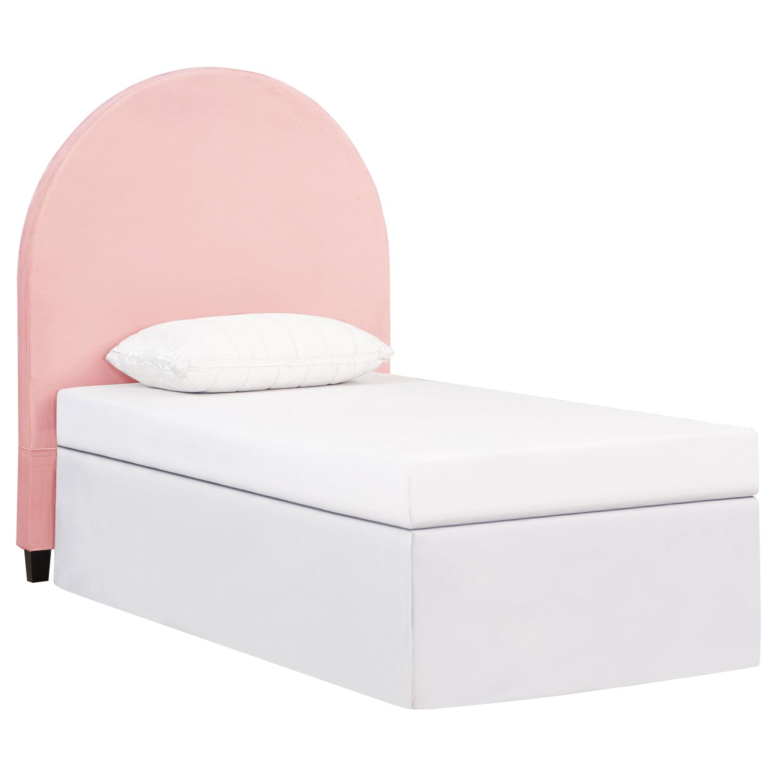 June Velvet Upholstered Arched Headboard, Twin Size
