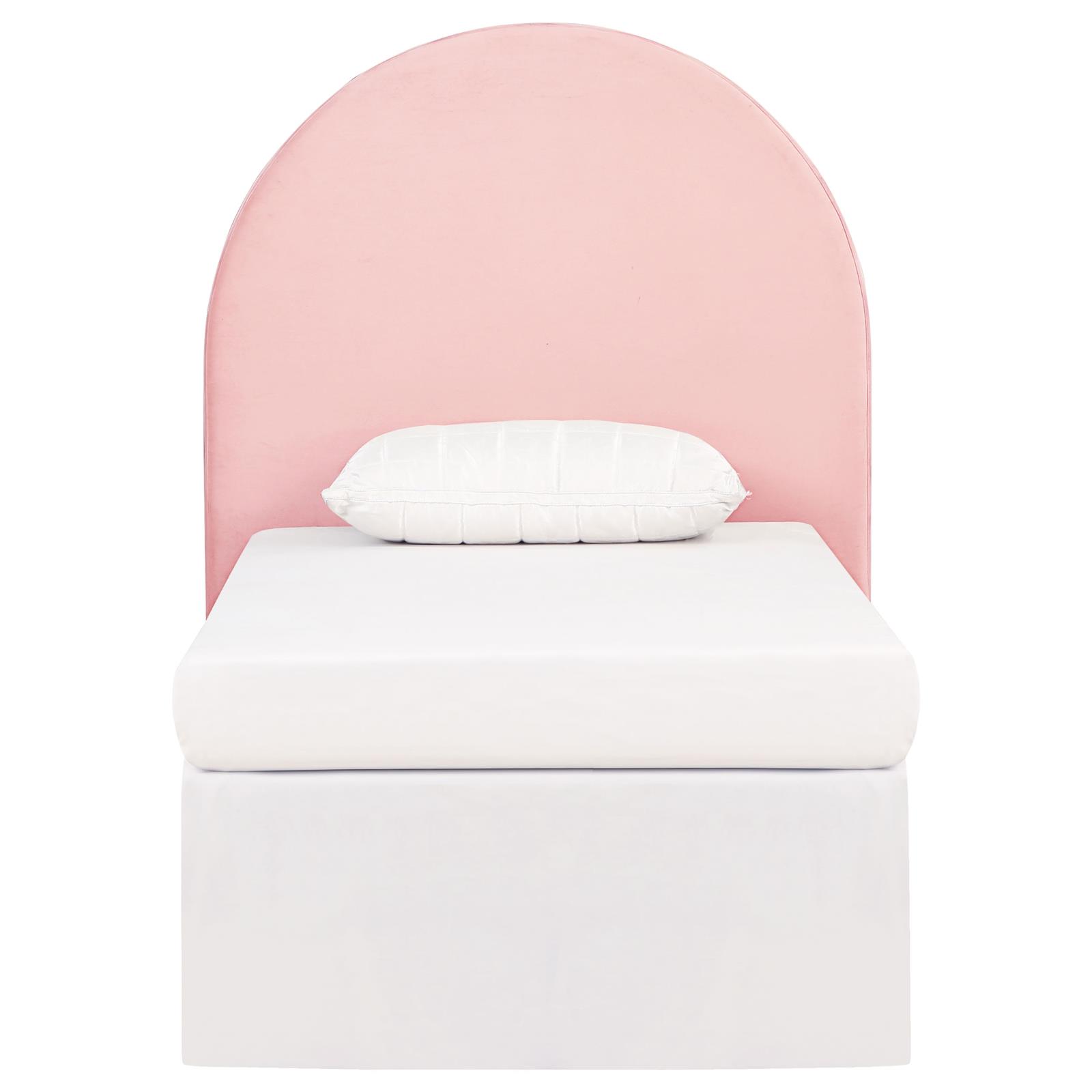 June Velvet Upholstered Arched Headboard, Twin Size