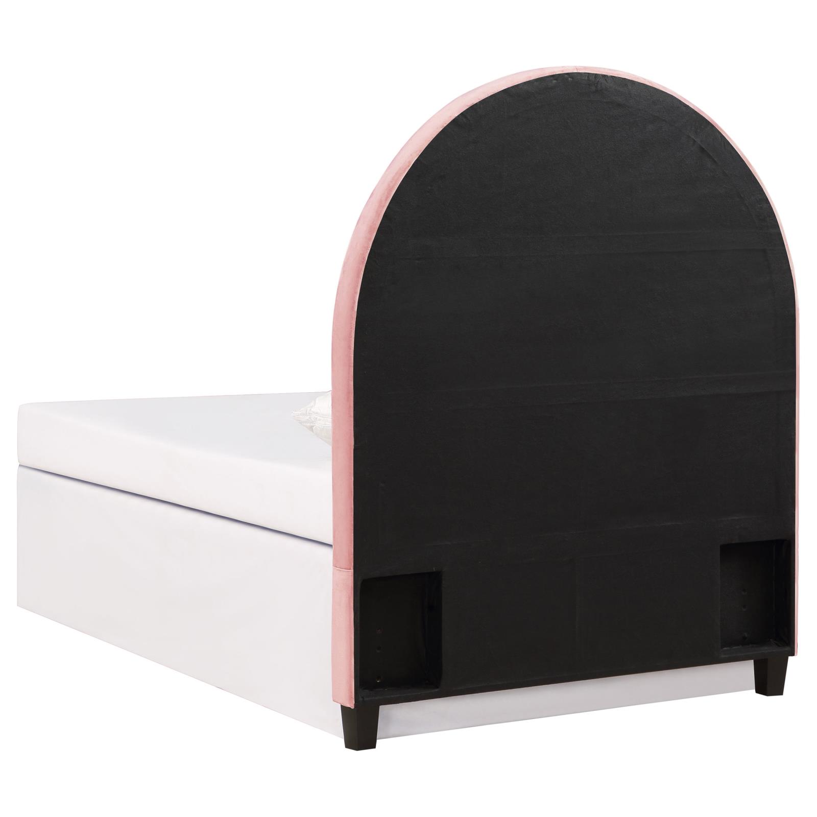 June Velvet Upholstered Arched Headboard, Twin Size