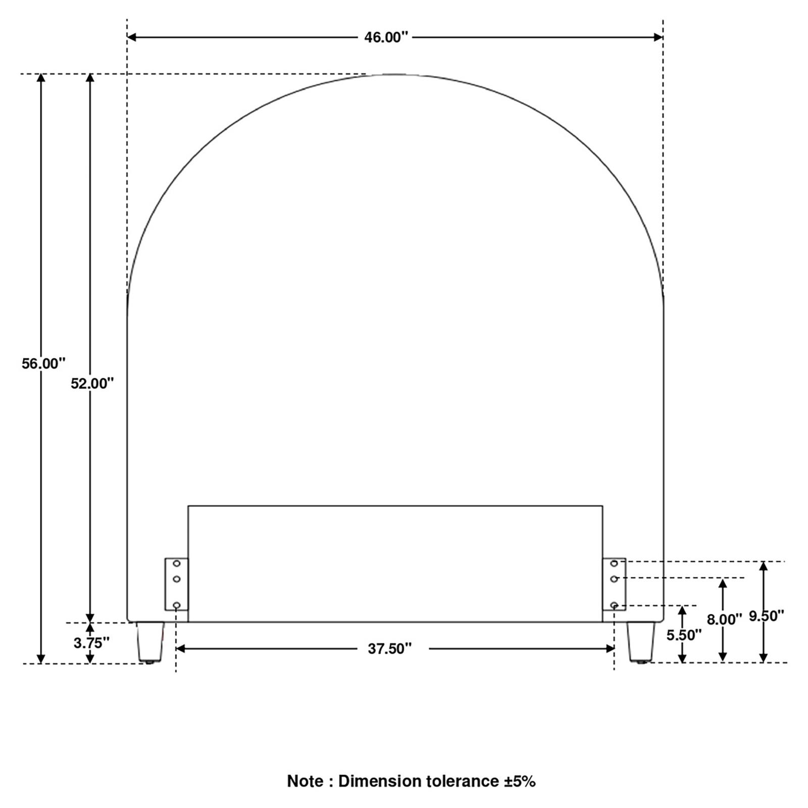 June Velvet Upholstered Arched Headboard, Twin Size