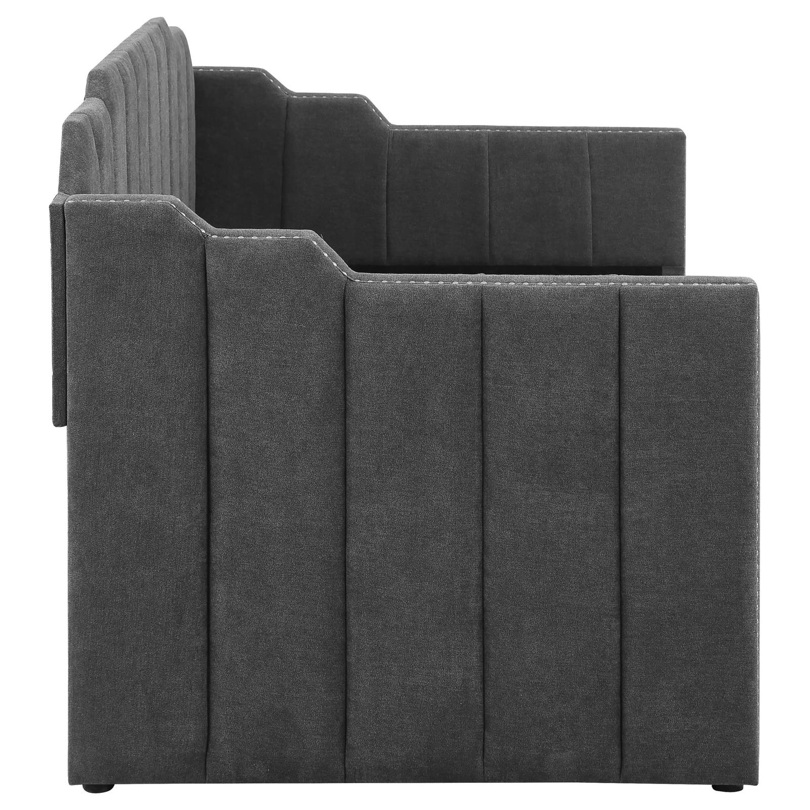 Kingston Velvet Twin Daybed with Trundle