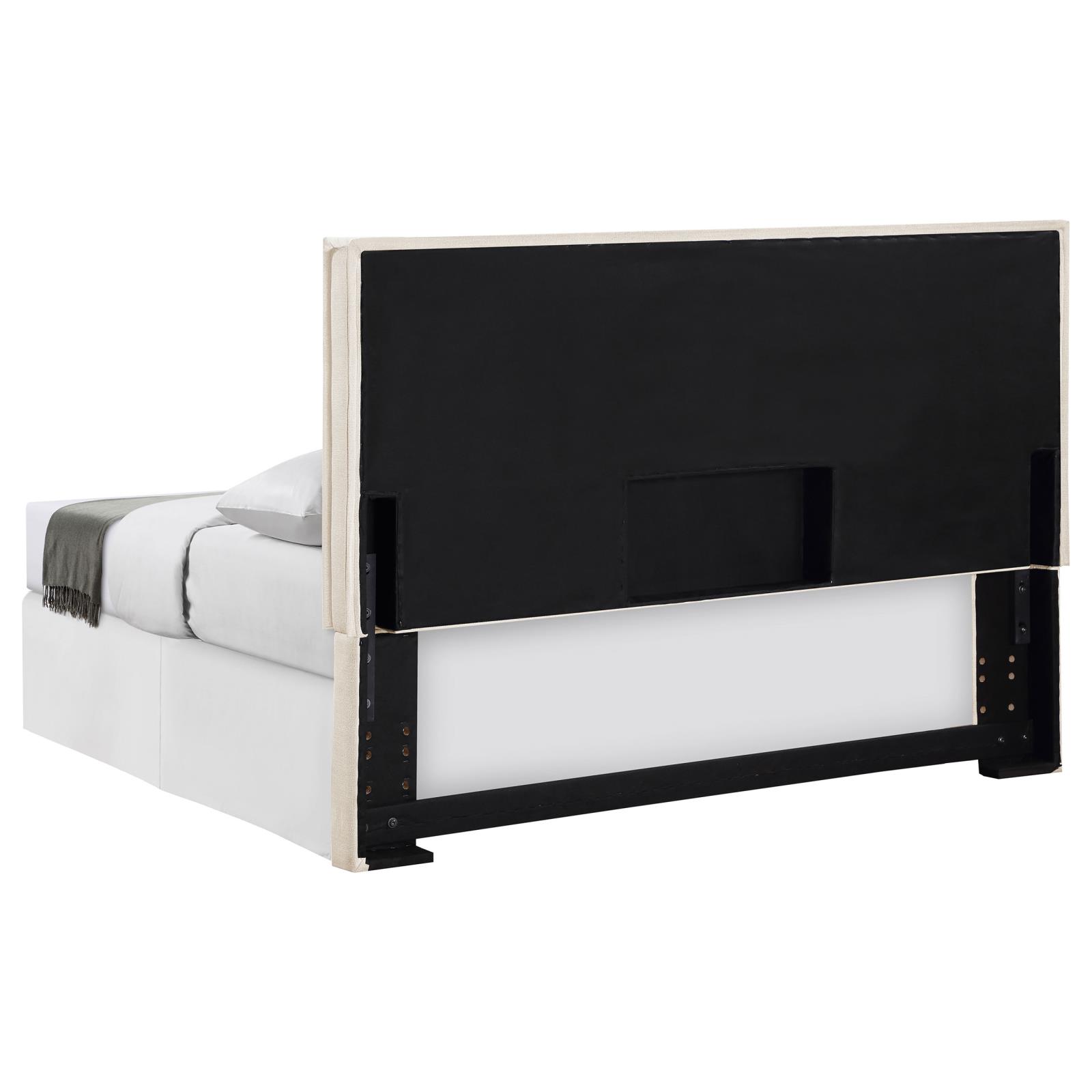 Izzy Fabric Upholstered Headboard Sand, Full/Queen Size