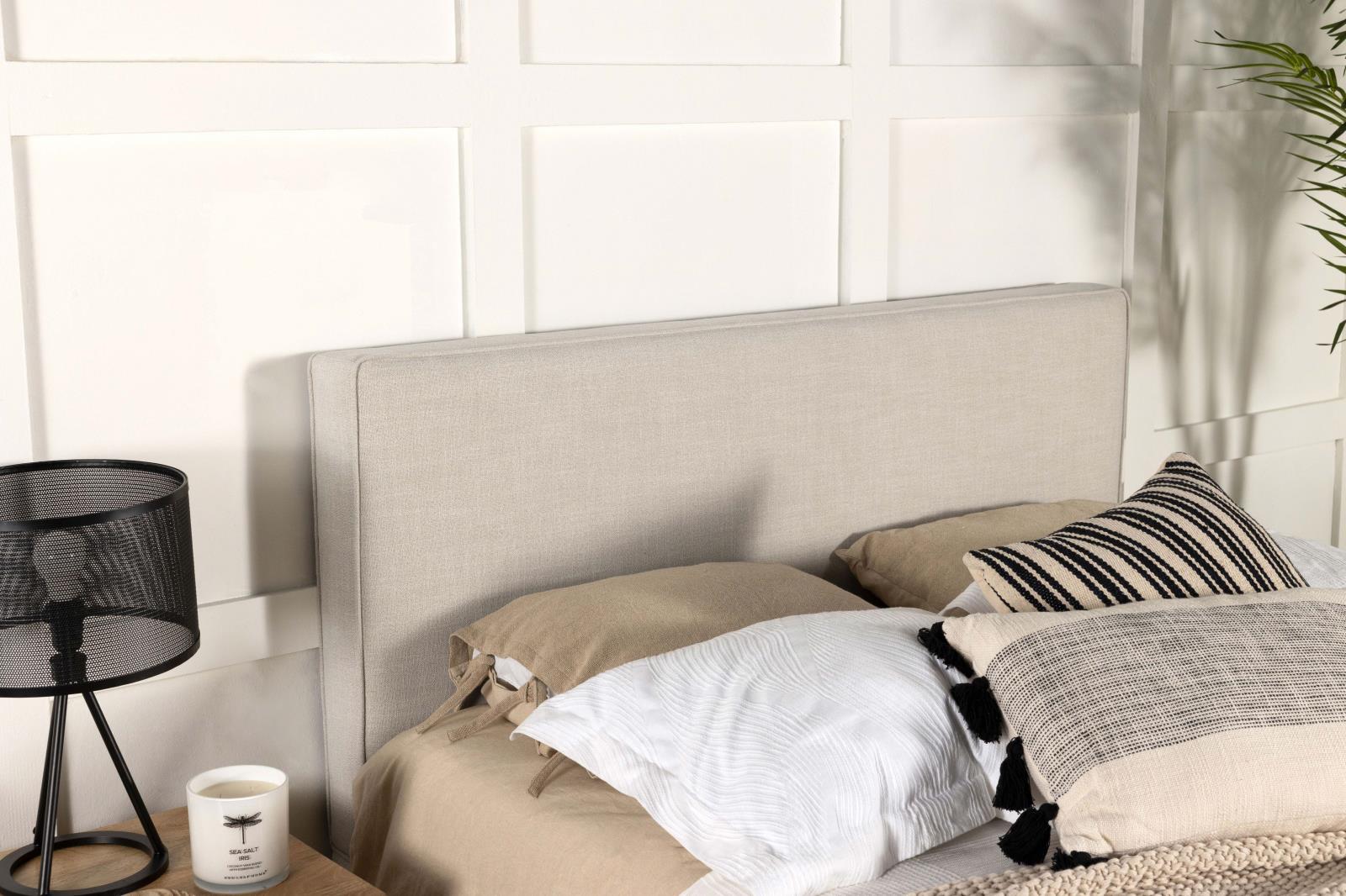 Kosmo Fabric Rectangular Upholstered Headboard, Full/Queen Size