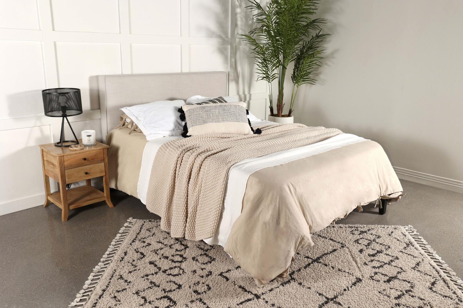 Kosmo Fabric Rectangular Upholstered Headboard, Full/Queen Size