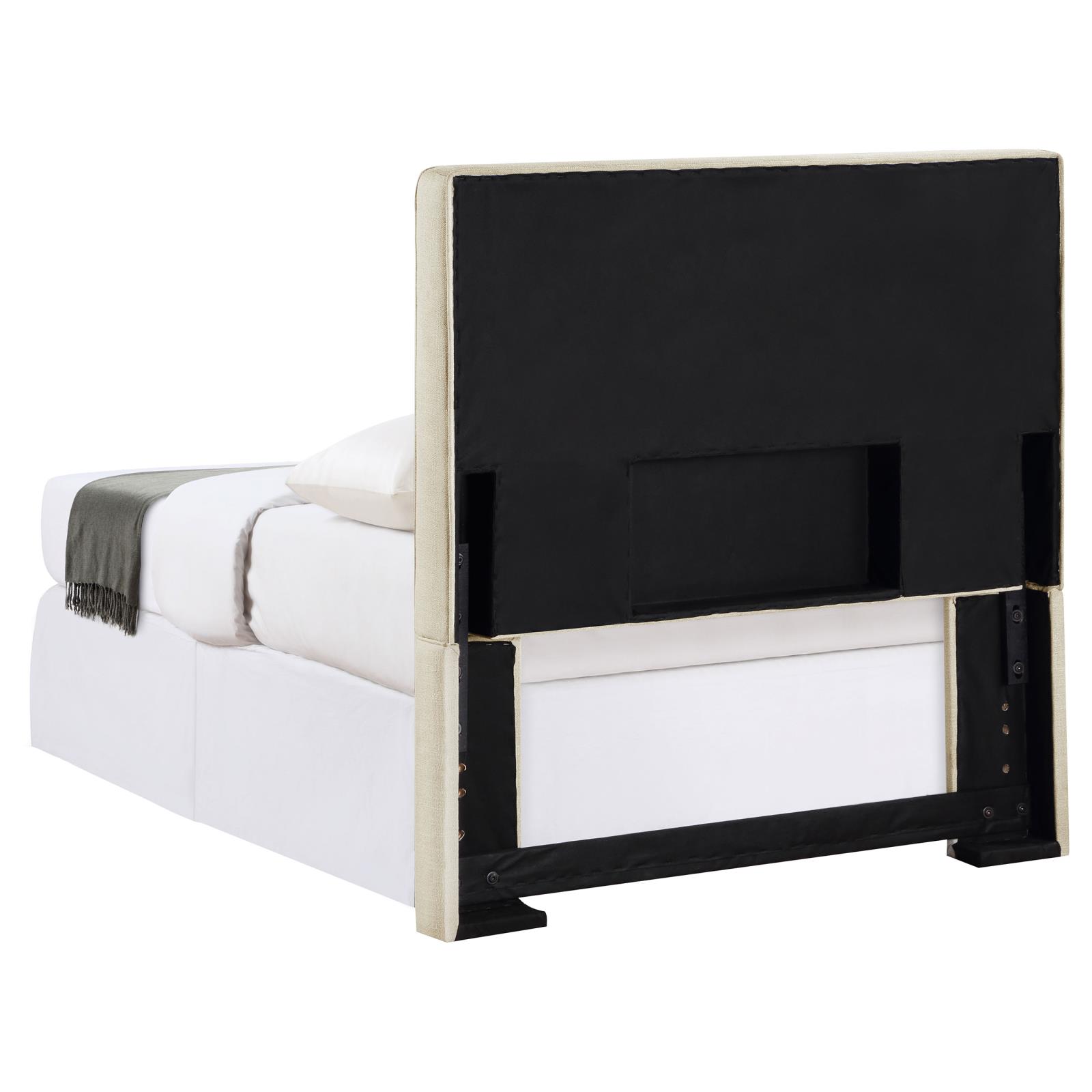 Kosmo Fabric Rectangular Upholstered Headboard, Twin Size
