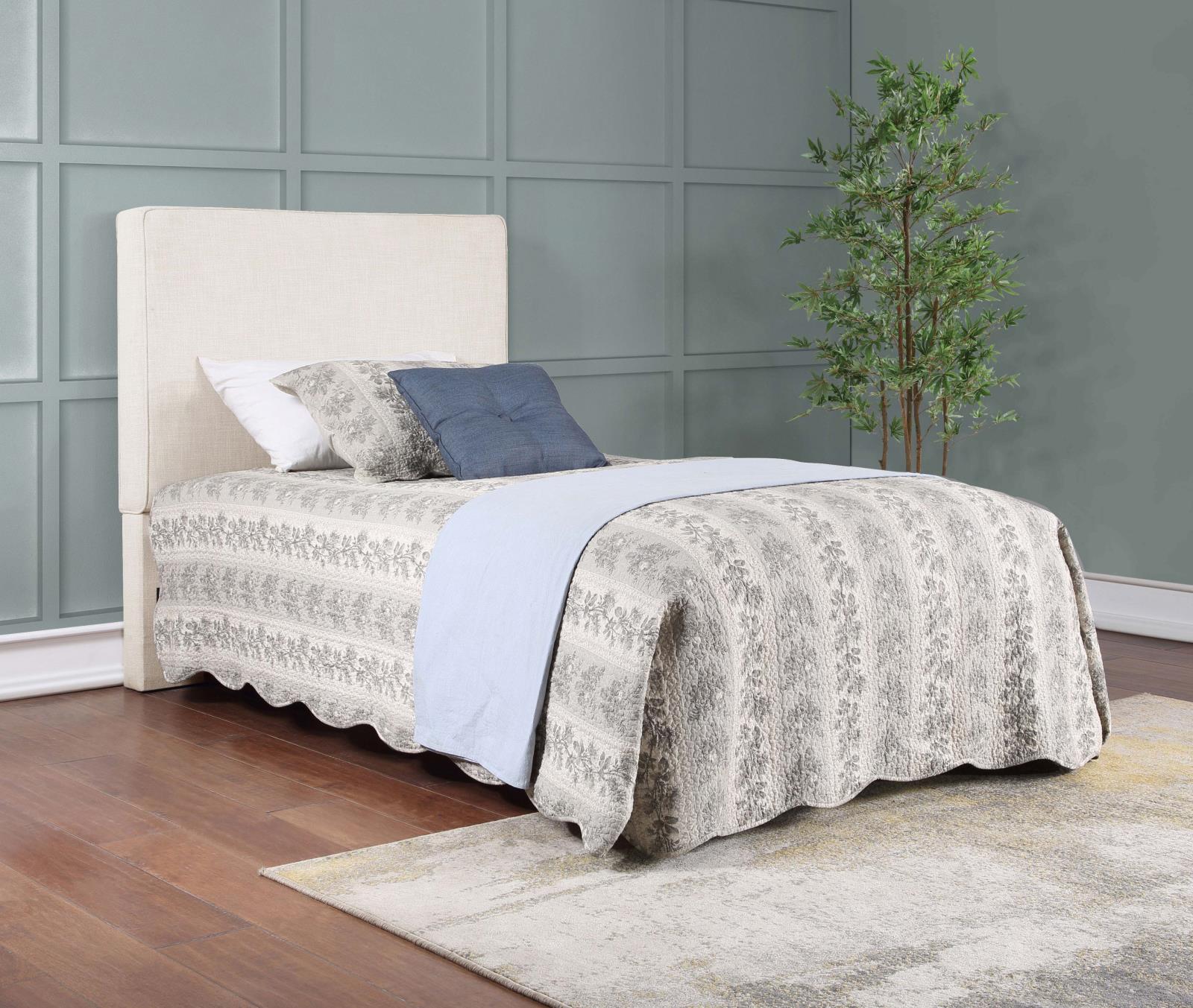 Kosmo Fabric Rectangular Upholstered Headboard, Twin Size