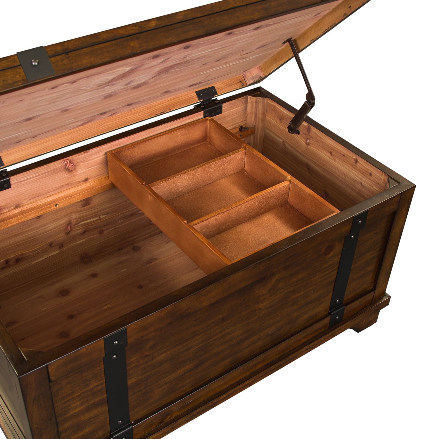 Aspen Skies Wood Storage Trunk
