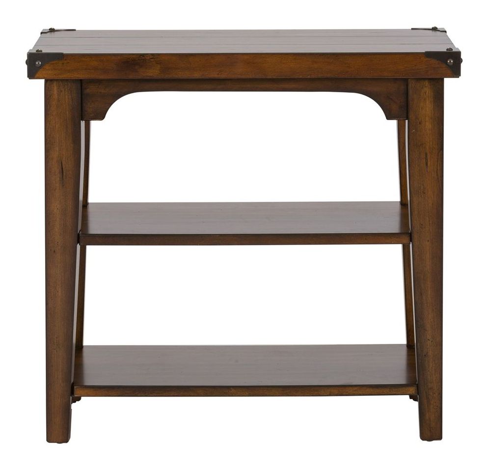 Aspen Skies Rectangular Wood Storage Chair Side Table