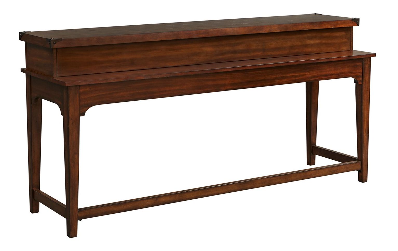 Aspen Skies Rustic Wood Console Bar Set | Russet Brown