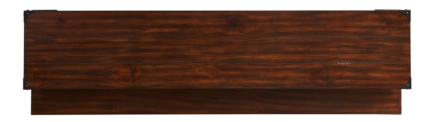Aspen Skies Rustic Wood Console Bar Set | Russet Brown