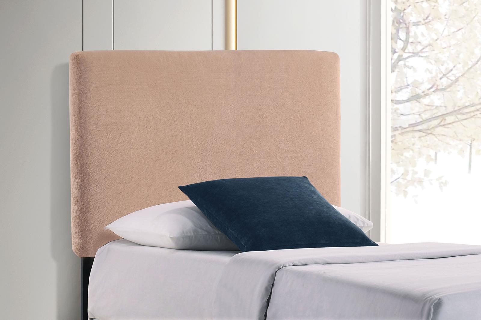 Gigi Fabric Rectangular Upholstered Headboard, Twin Size