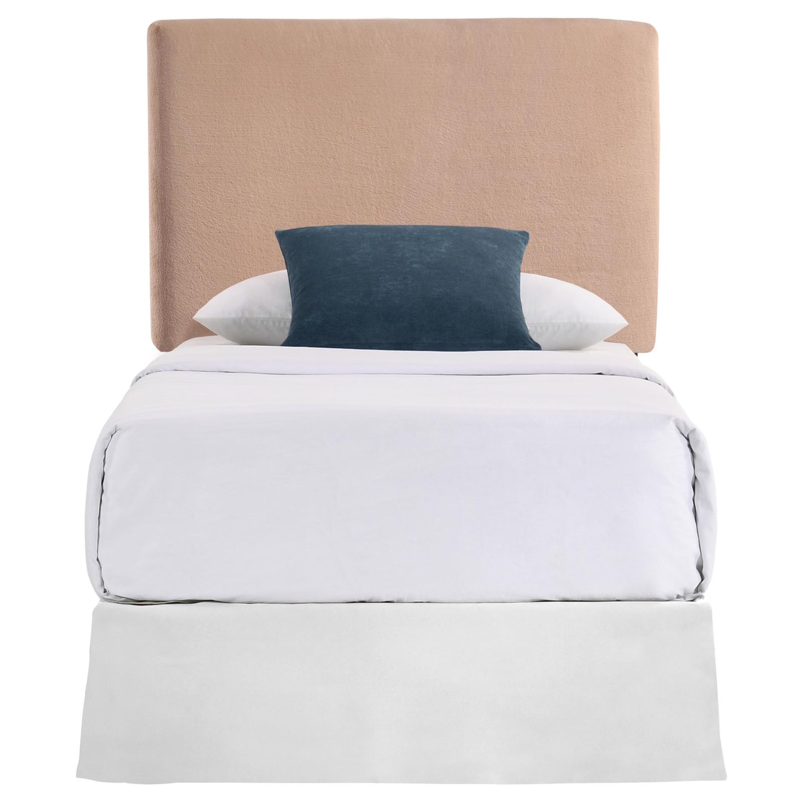 Gigi Fabric Rectangular Upholstered Headboard, Twin Size