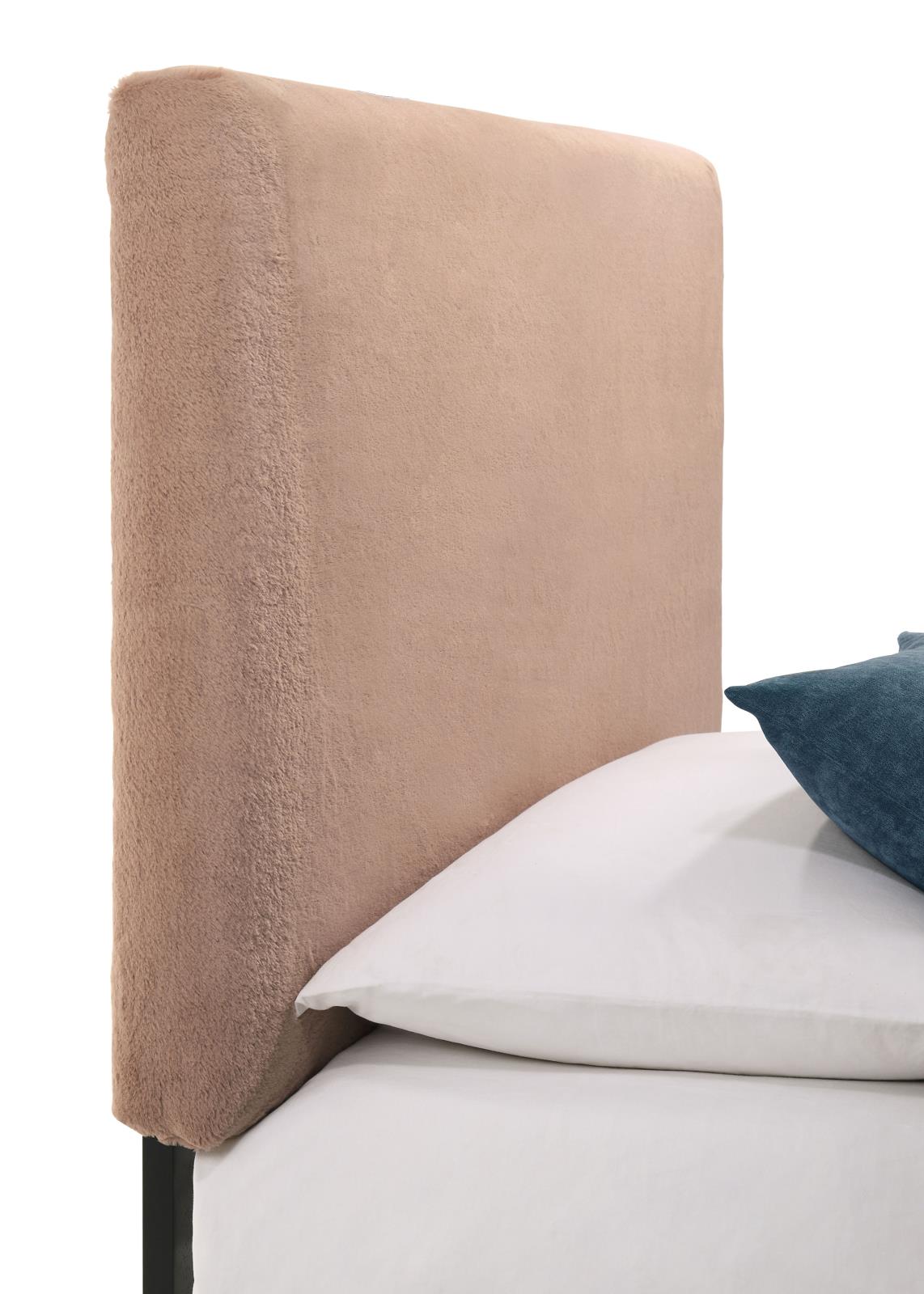 Gigi Fabric Rectangular Upholstered Headboard, Twin Size