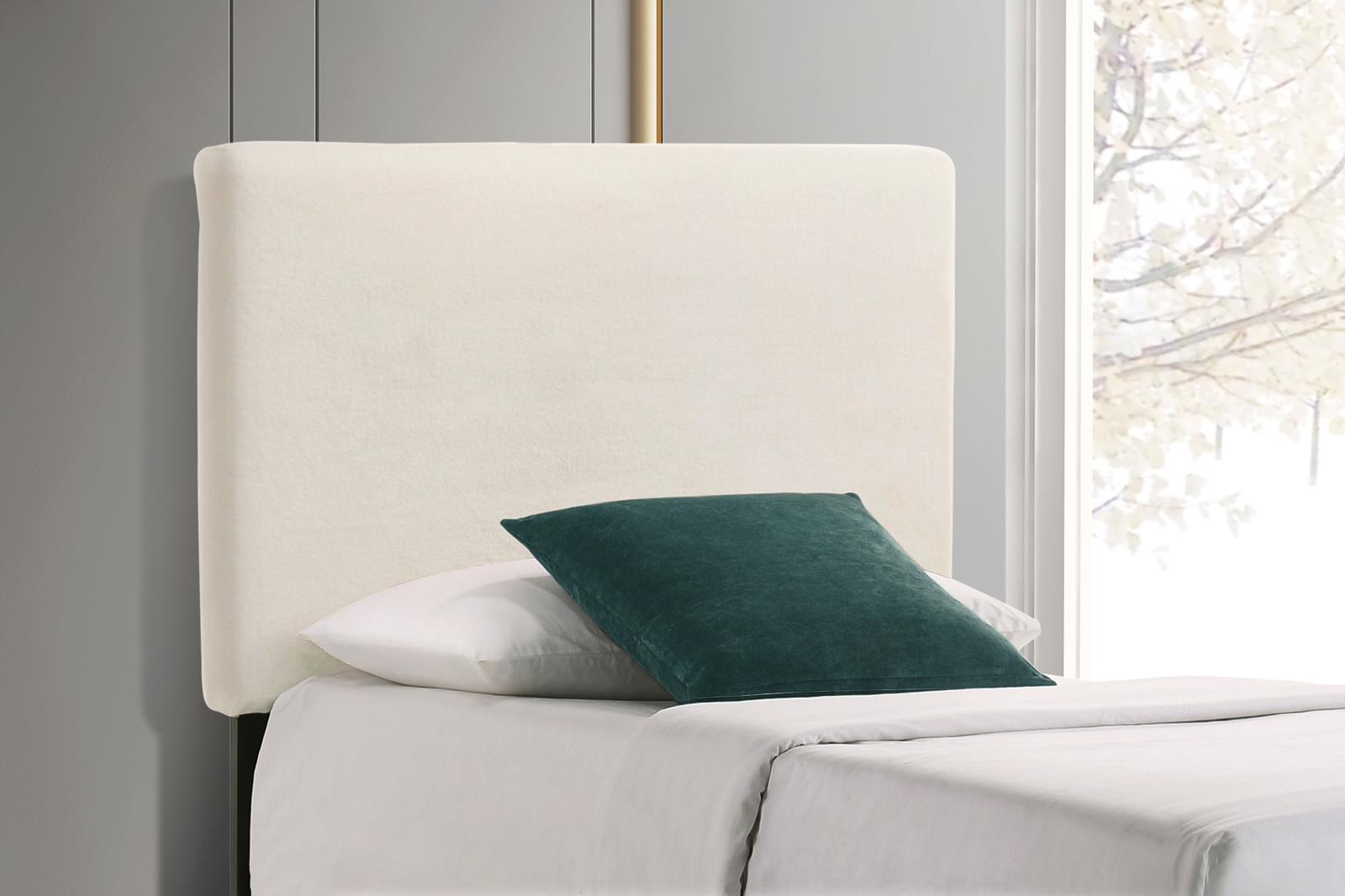 Gigi Fabric Rectangular Upholstered Headboard, Twin Size