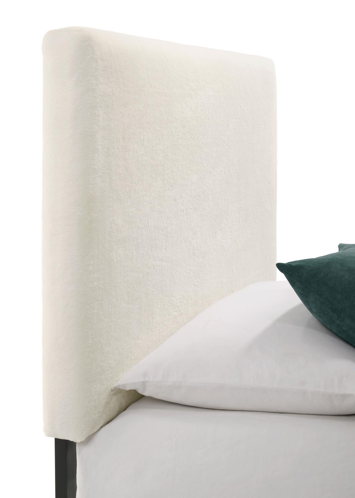 Gigi Fabric Rectangular Upholstered Headboard, Twin Size