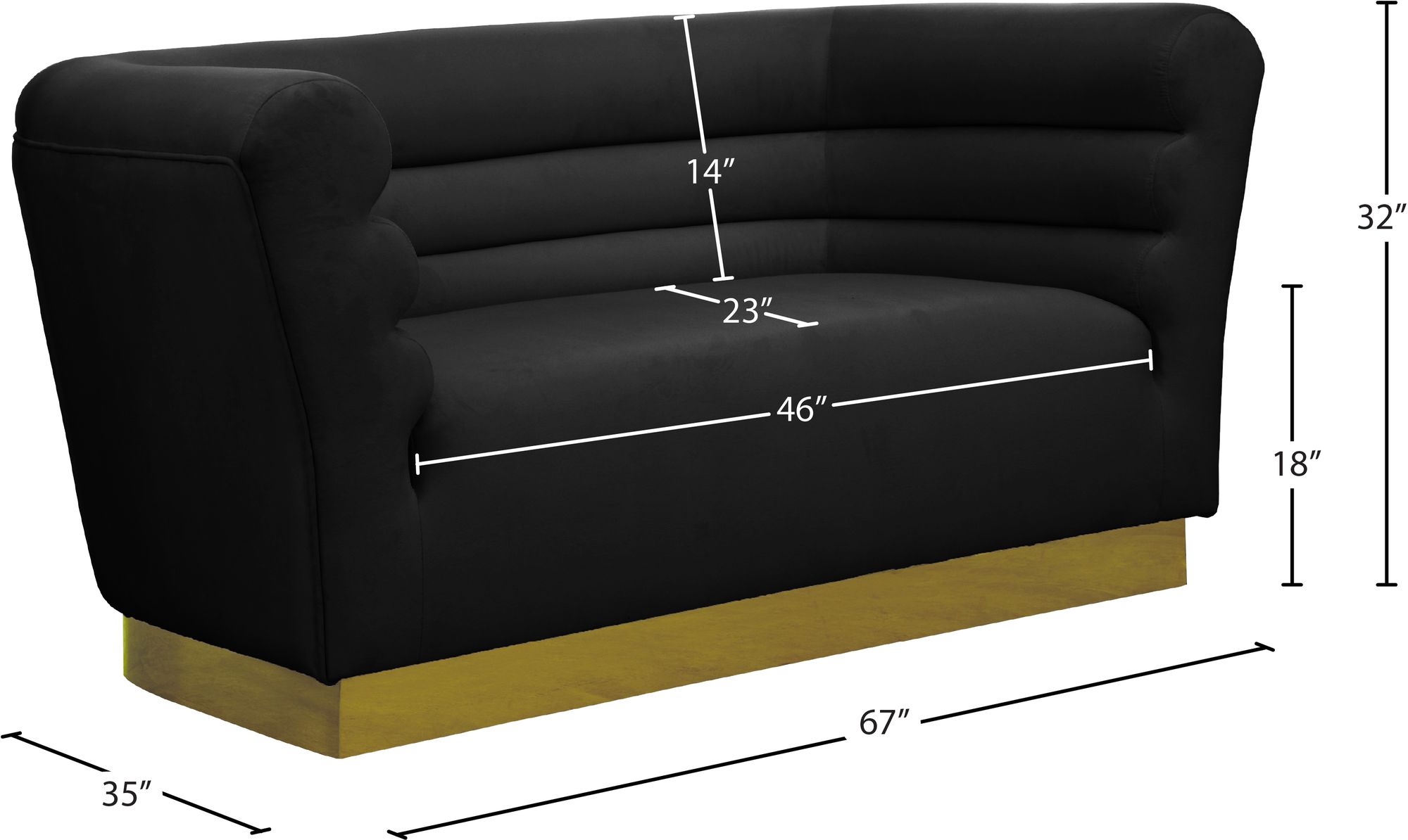 Bellini Velvet Loveseat