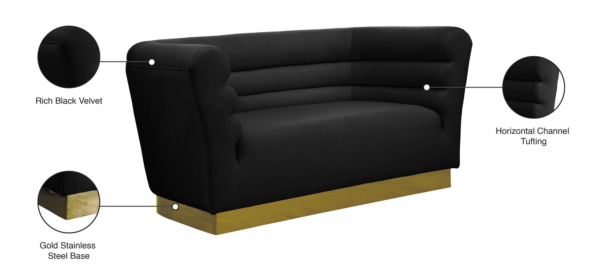 Bellini Velvet Loveseat