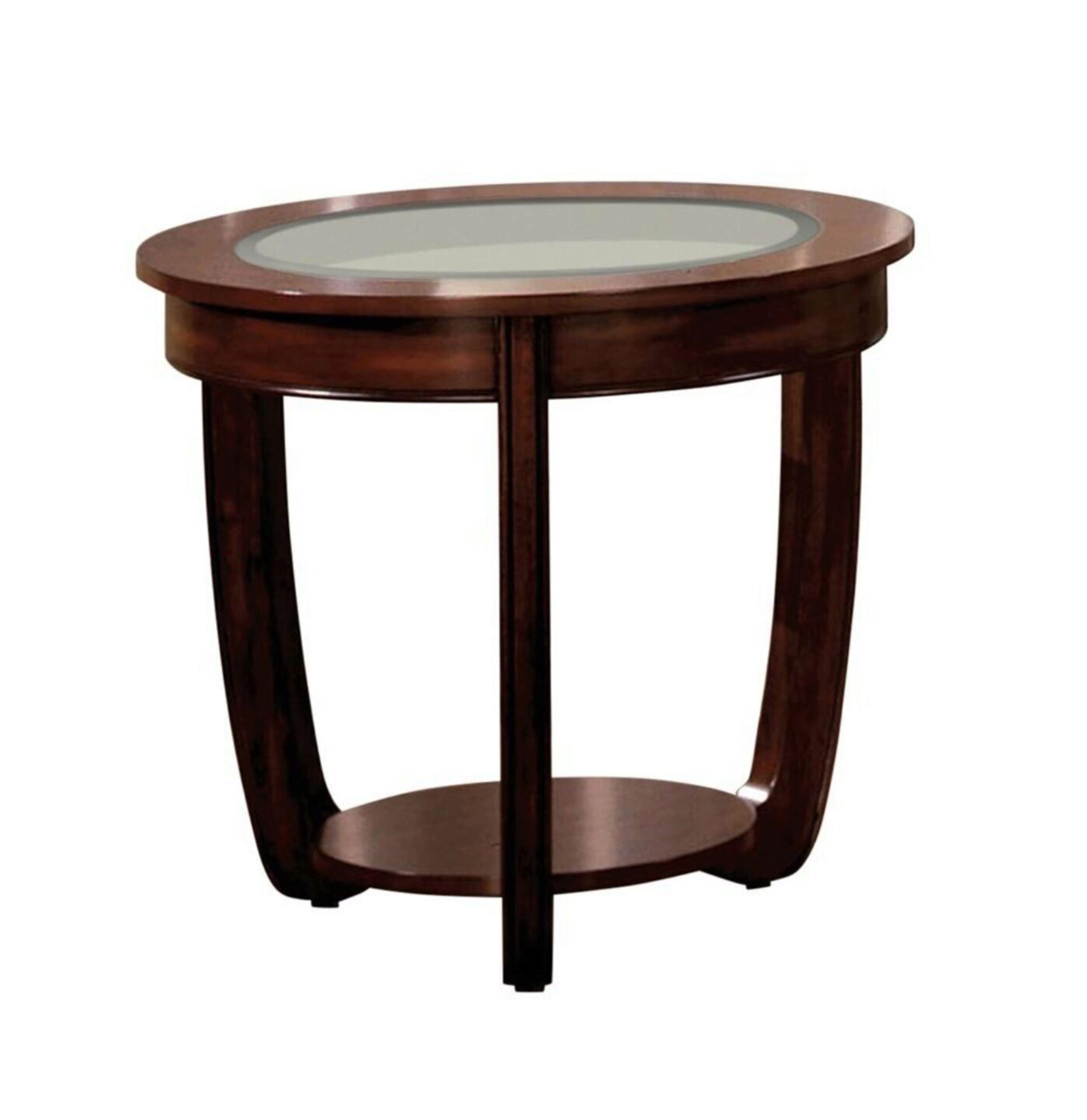 Crystal Falls Glass/Wood Storage End Table - Thumbnail 3
