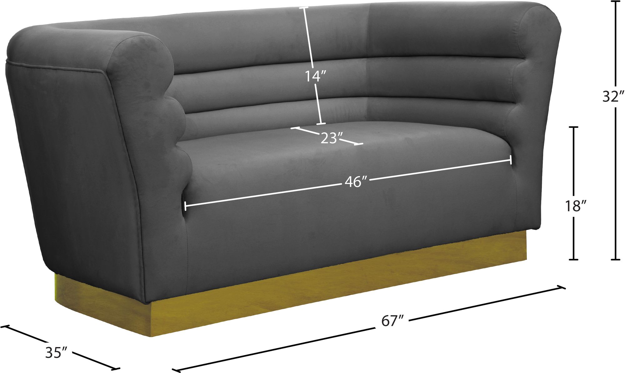 Bellini Velvet Loveseat