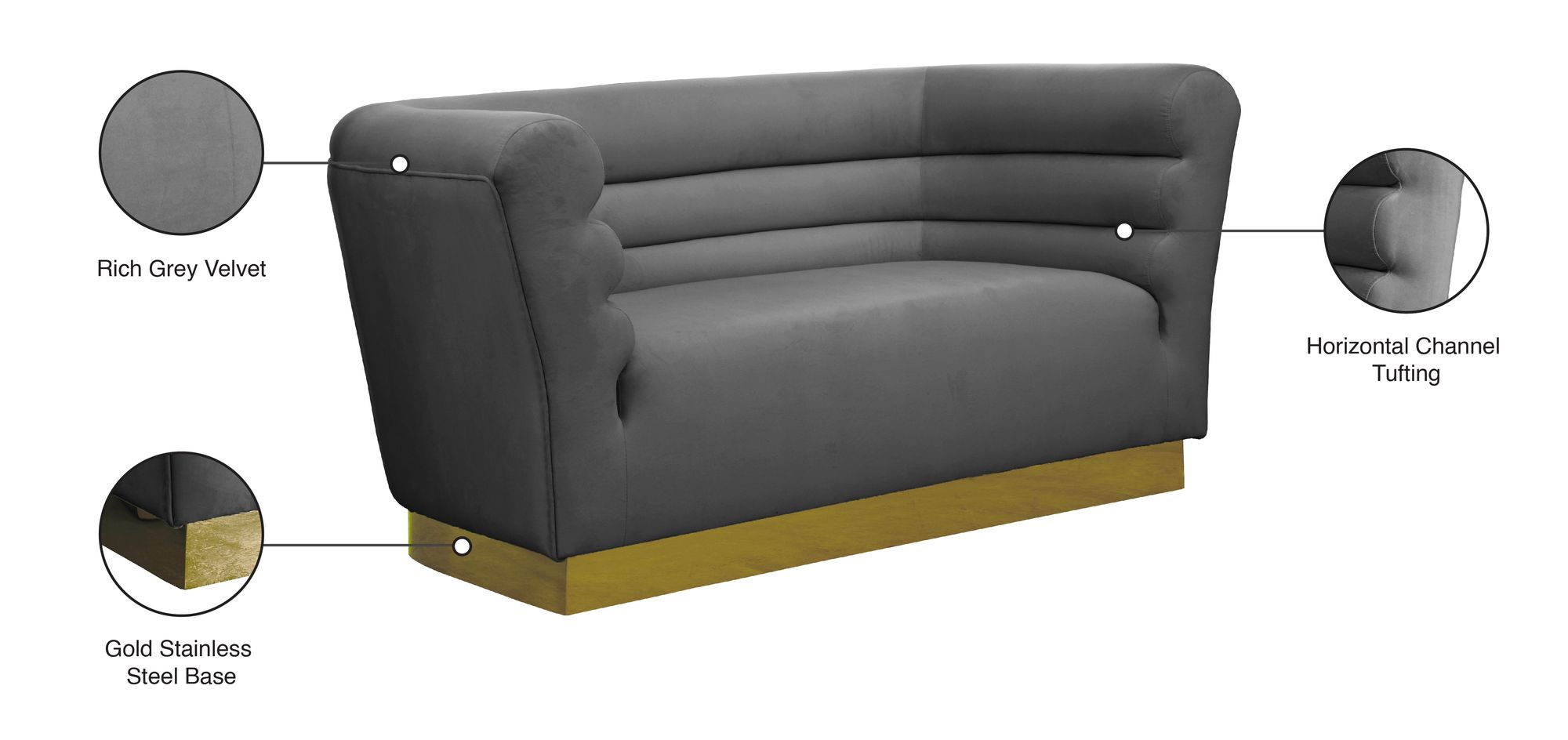 Bellini Velvet Loveseat
