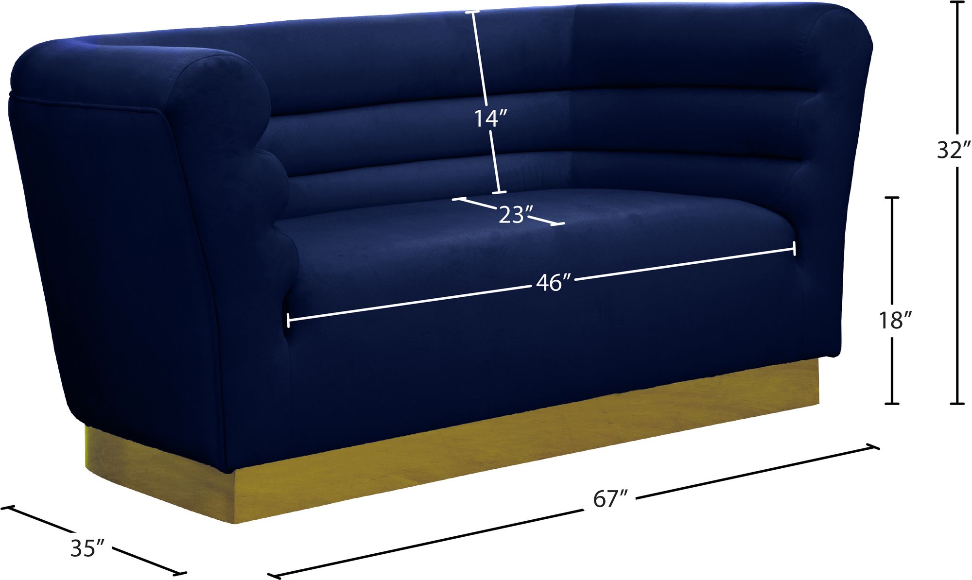 Bellini Velvet Loveseat