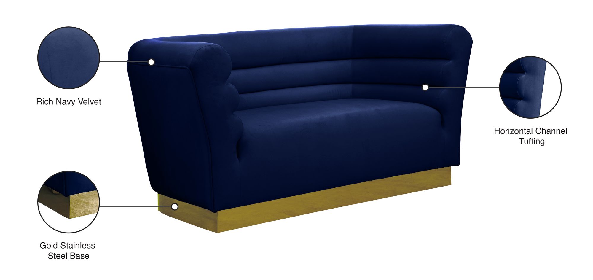 Bellini Velvet Loveseat