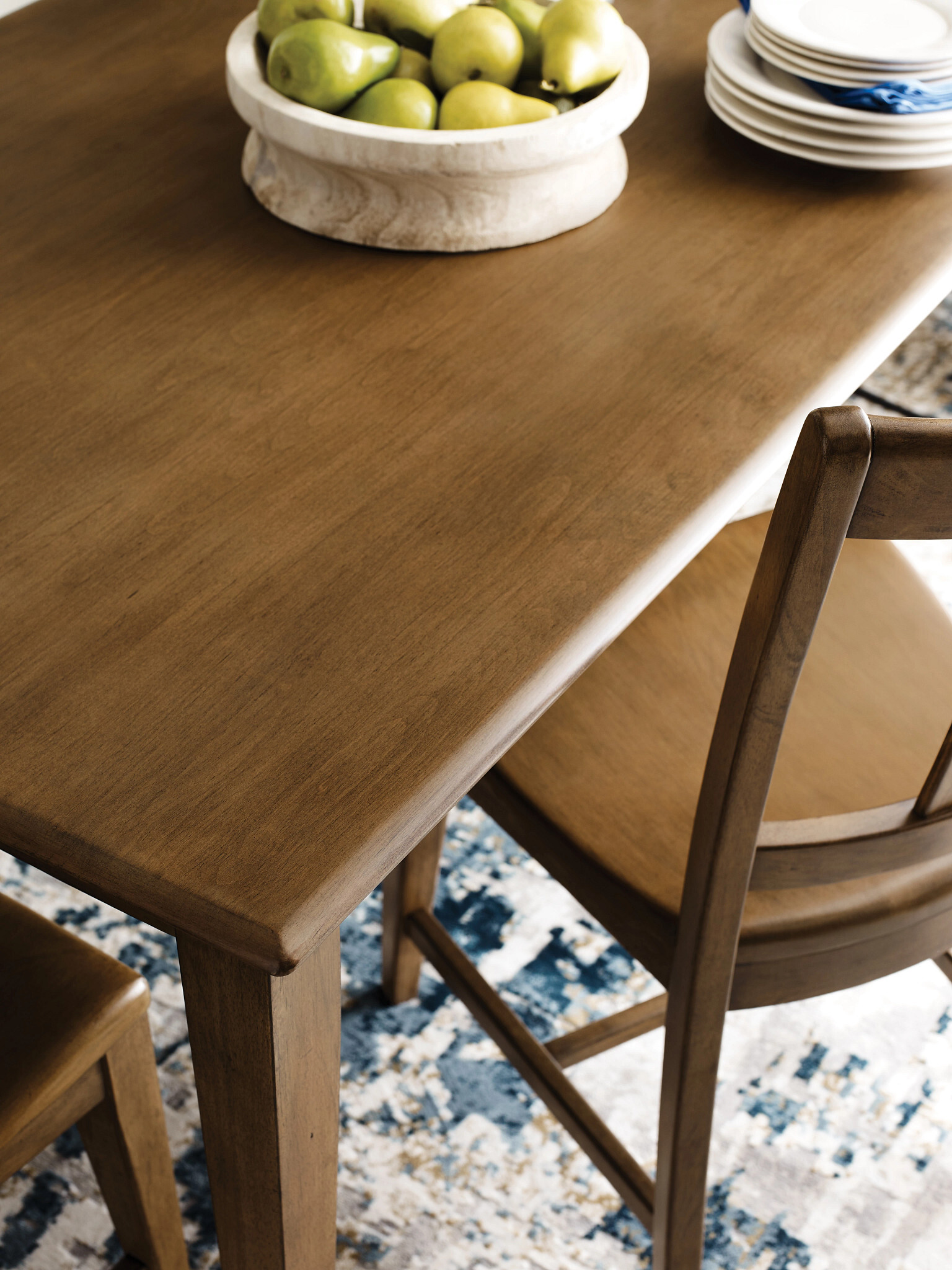 Kafe W60-inch Rectangular Wood Counter Height Dining Room Set