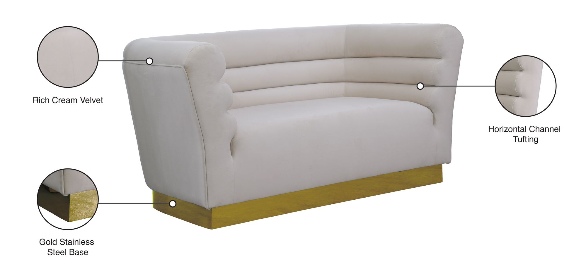 Bellini Velvet Loveseat
