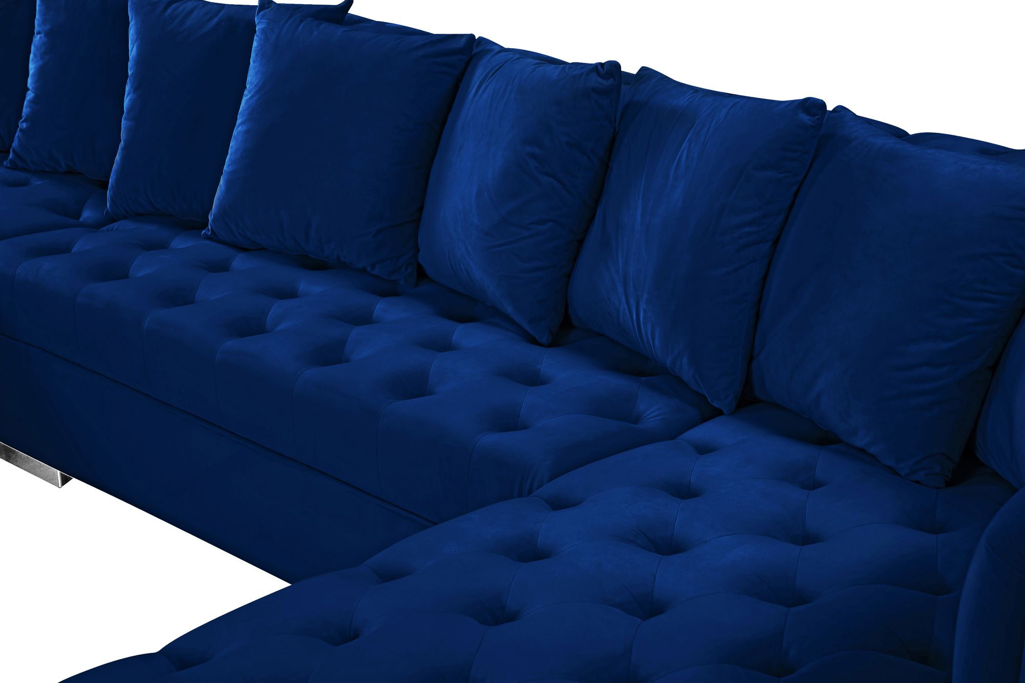 Presley 134" 3-Piece Velvet Sectional