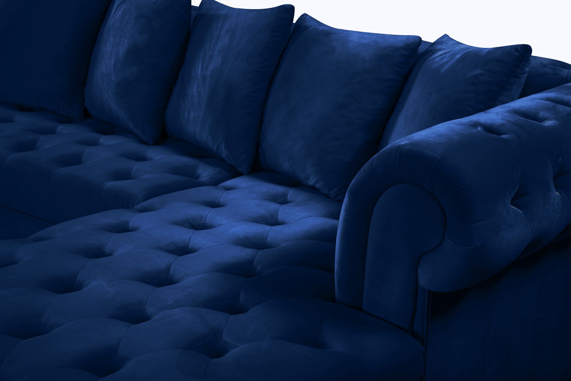Presley 134" 3-Piece Velvet Sectional