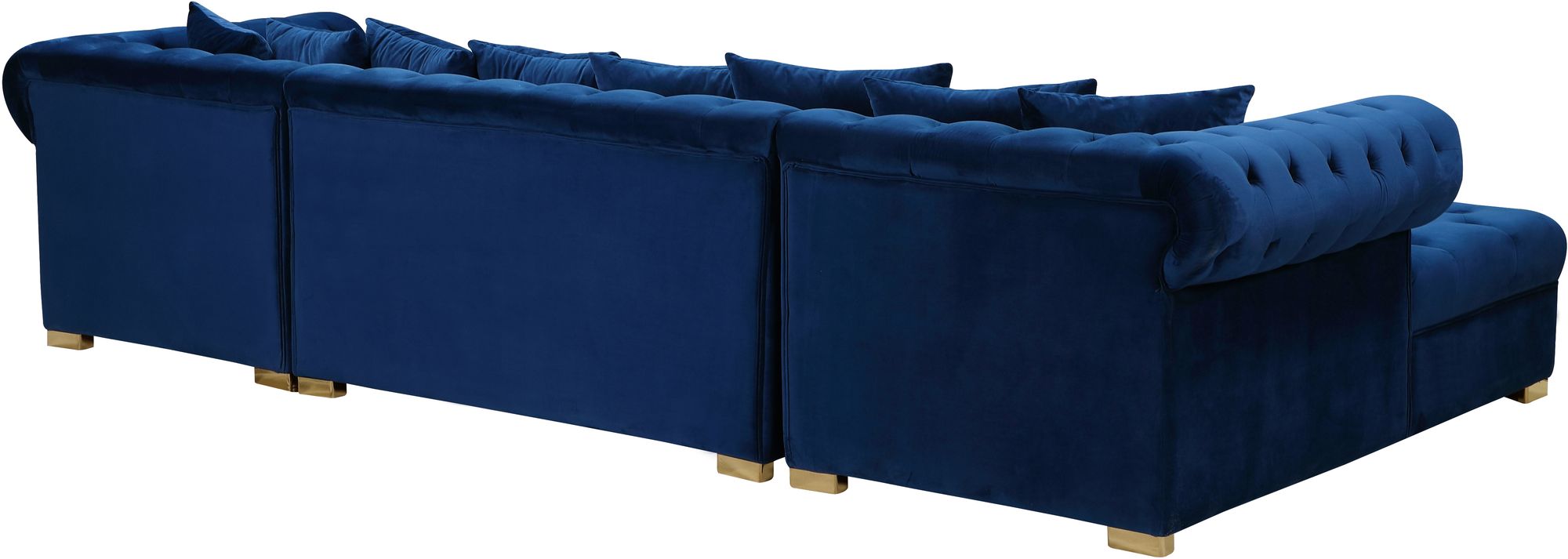 Presley 134" 3-Piece Velvet Sectional