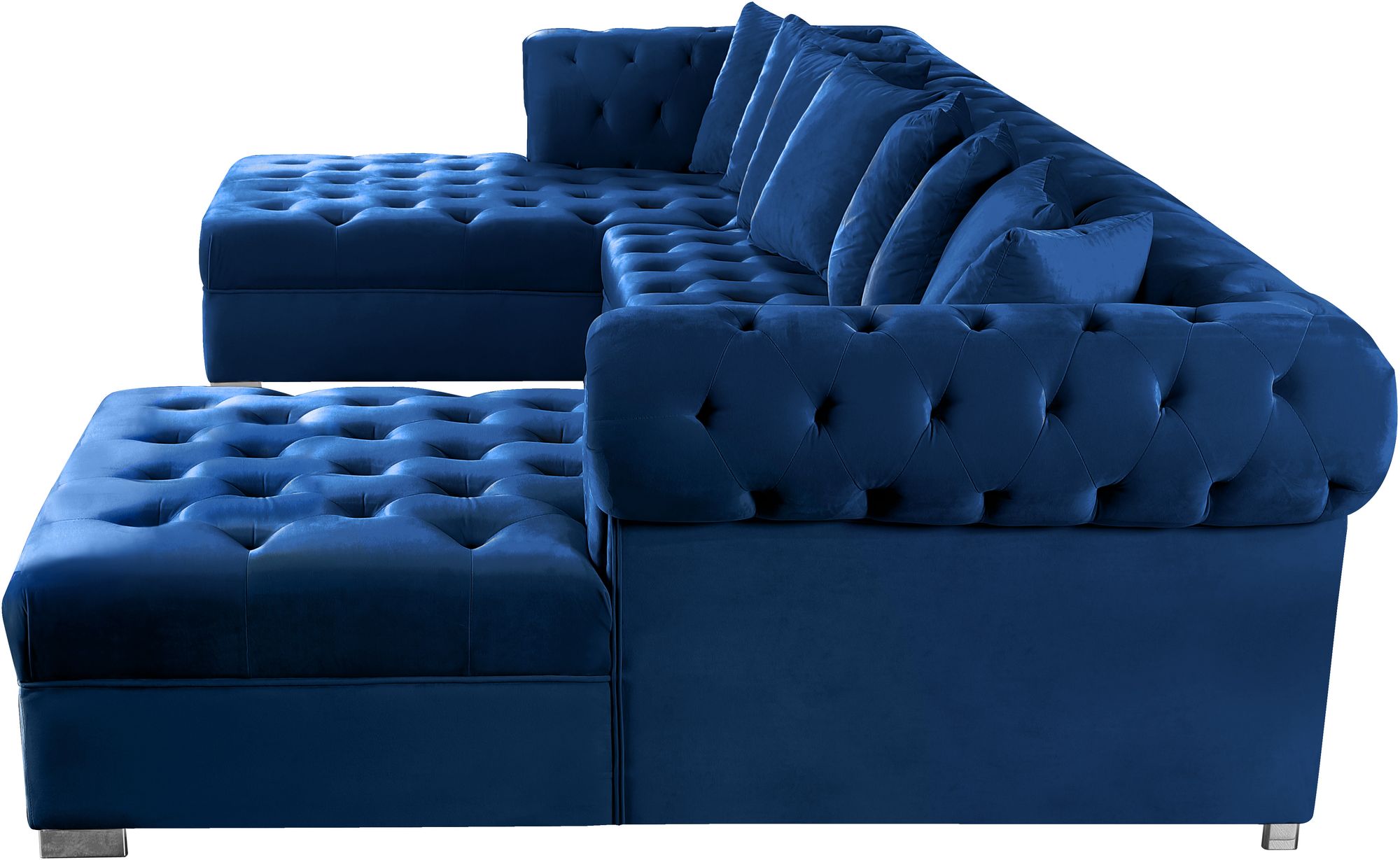 Presley 134" 3-Piece Velvet Sectional