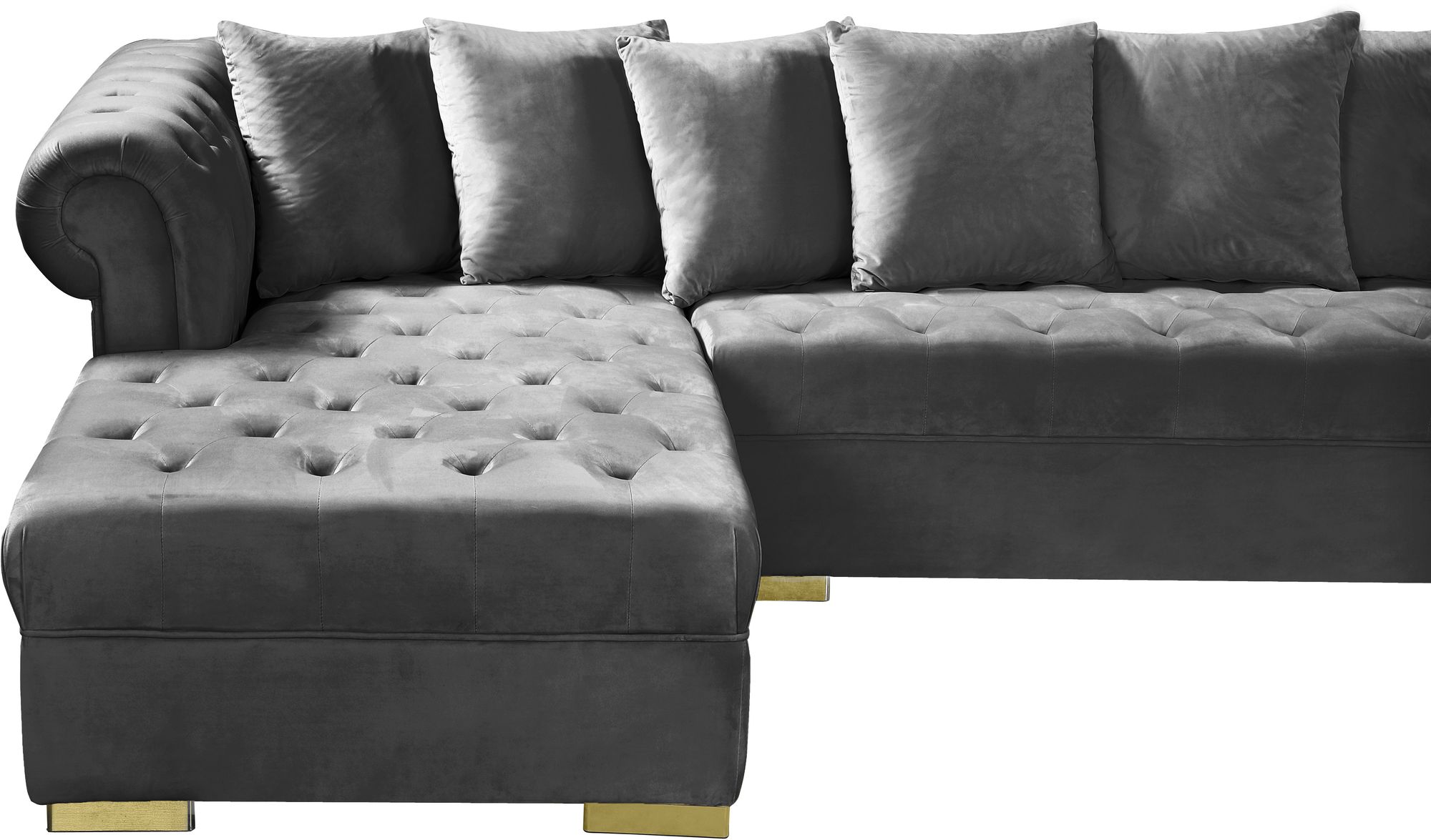 Presley 134" 3-Piece Velvet Sectional