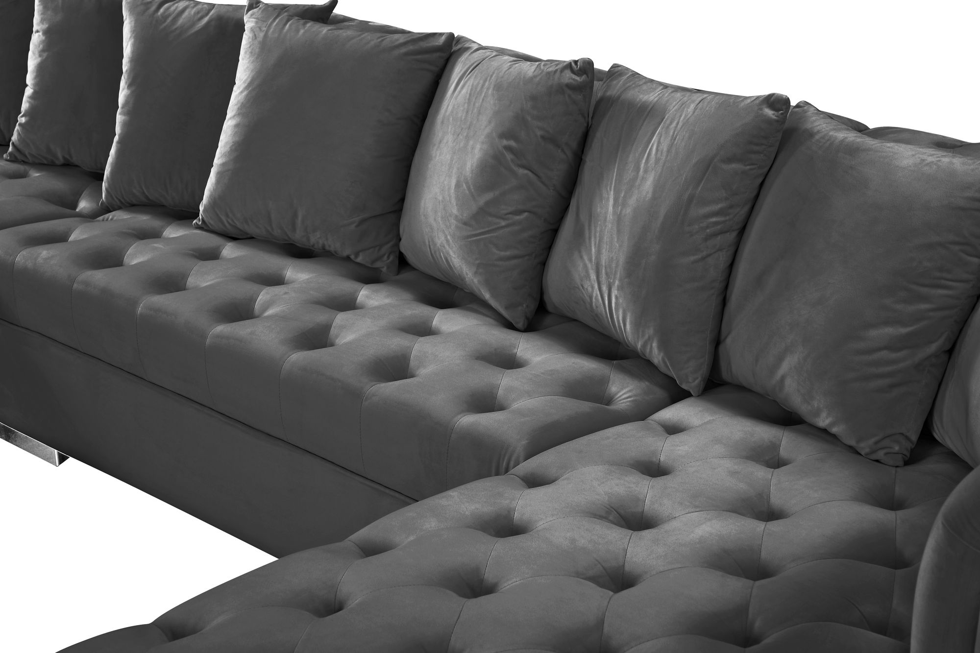 Presley 134" 3-Piece Velvet Sectional