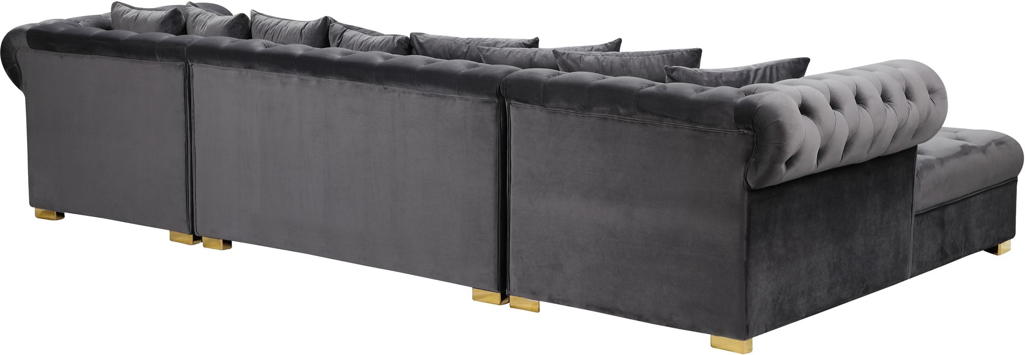 Presley 134" 3-Piece Velvet Sectional