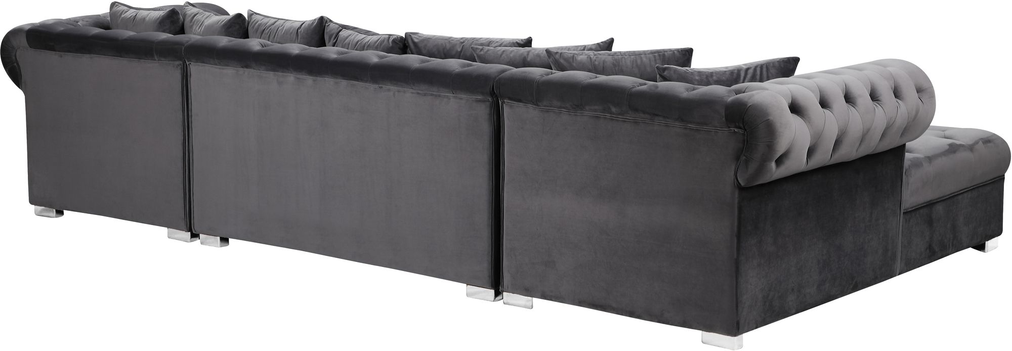 Presley 134" 3-Piece Velvet Sectional