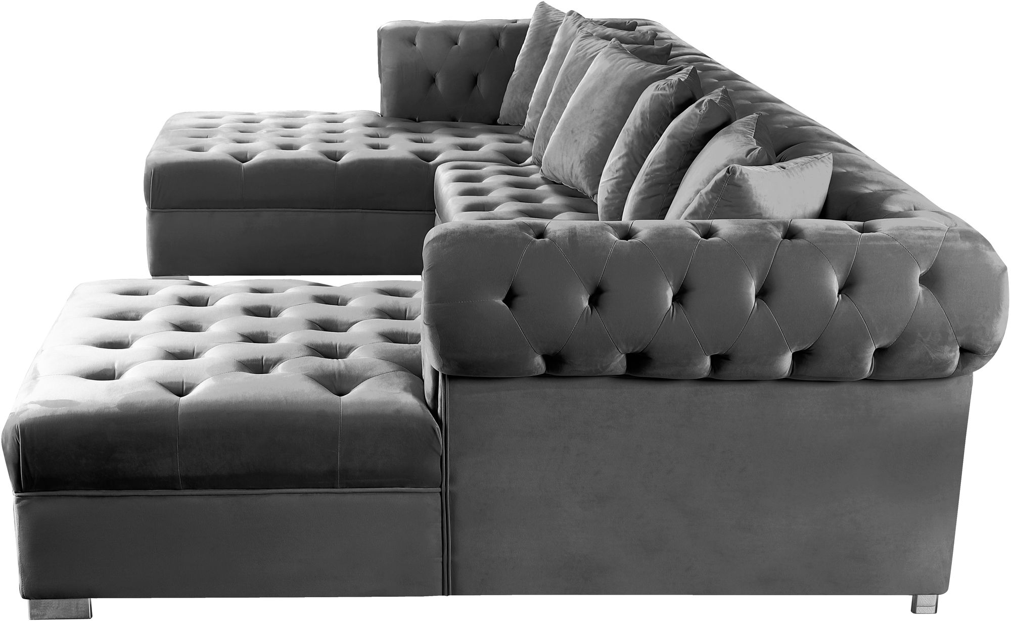 Presley 134" 3-Piece Velvet Sectional