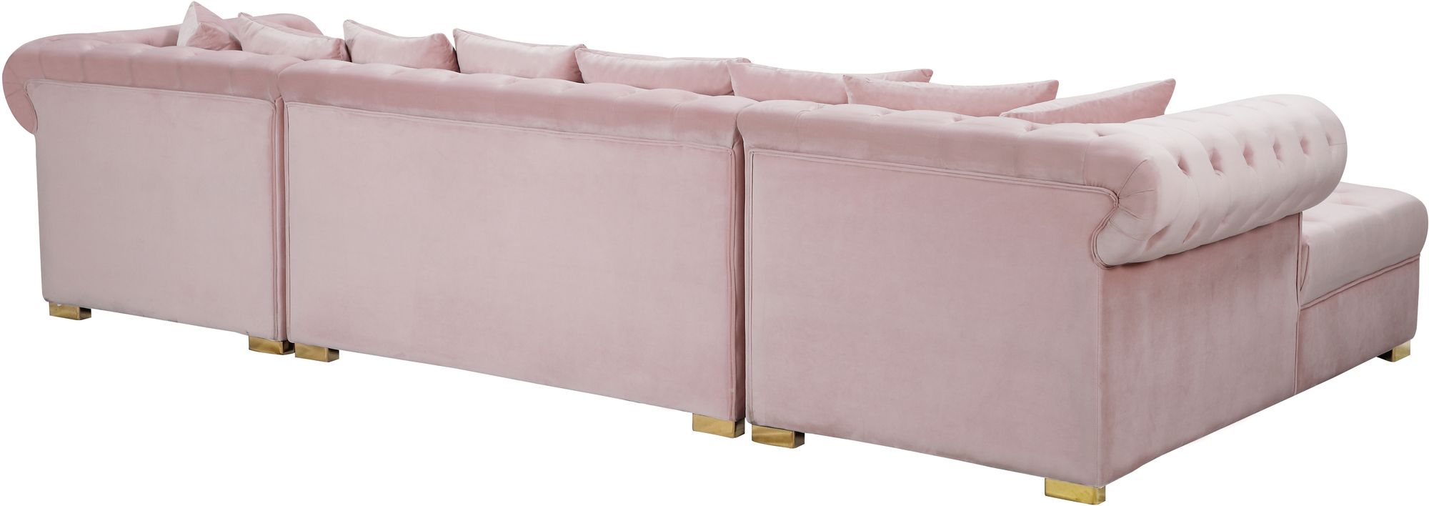 Presley 134" 3-Piece Velvet Sectional