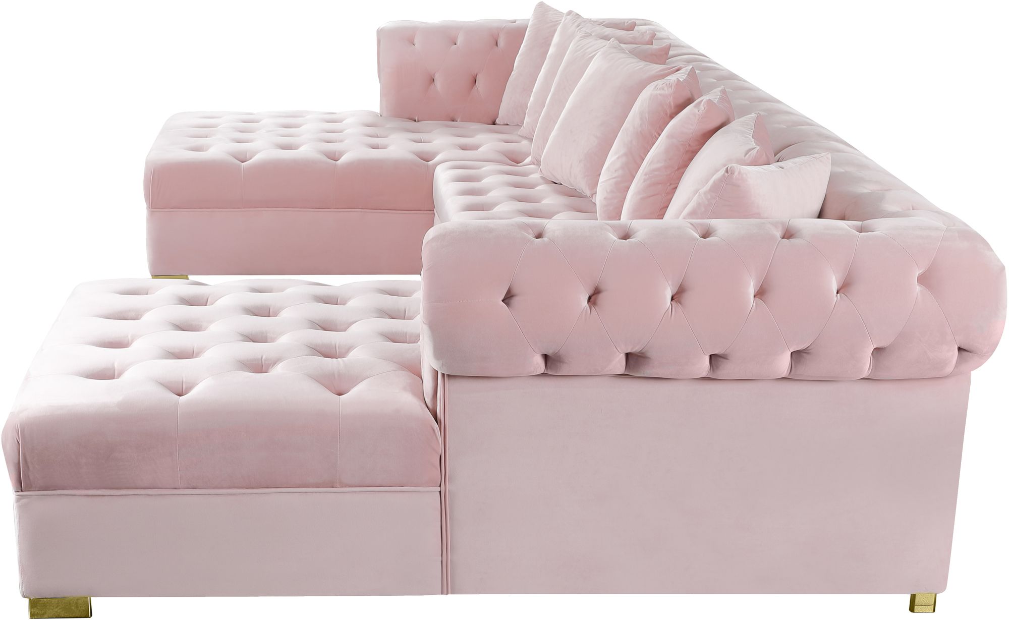 Presley 134" 3-Piece Velvet Sectional