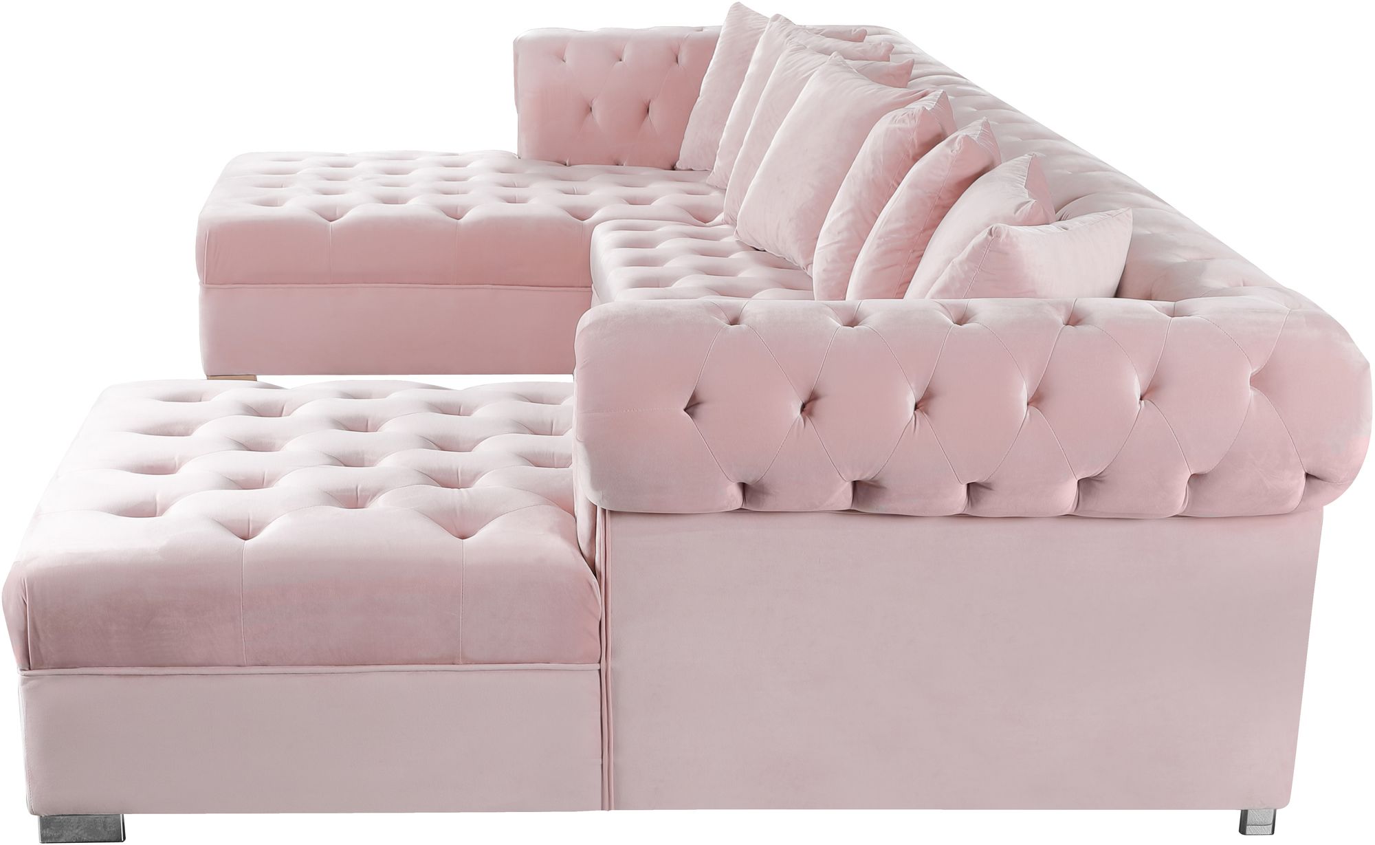 Presley 134" 3-Piece Velvet Sectional