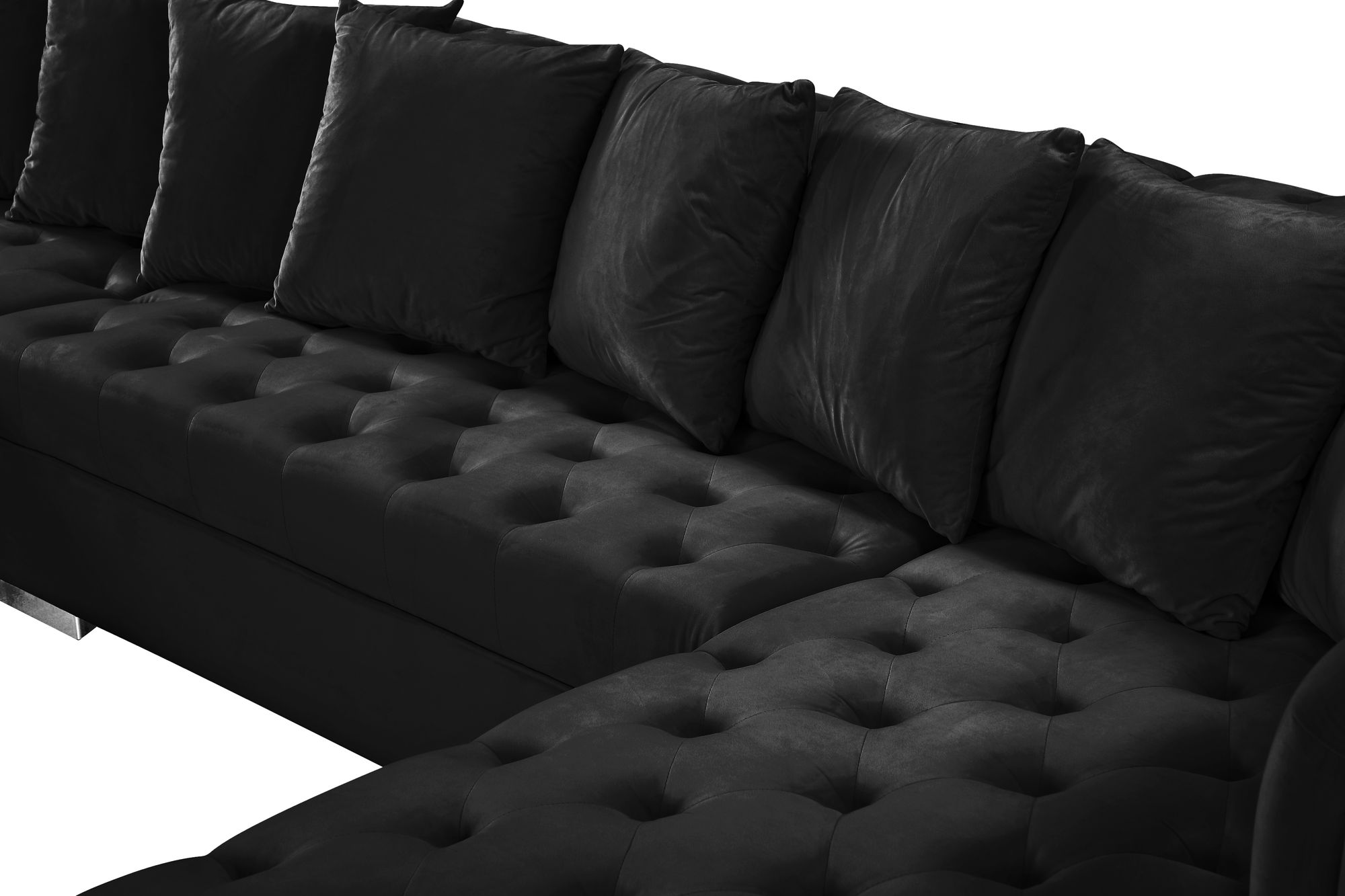 Presley 134" 3-Piece Velvet Sectional